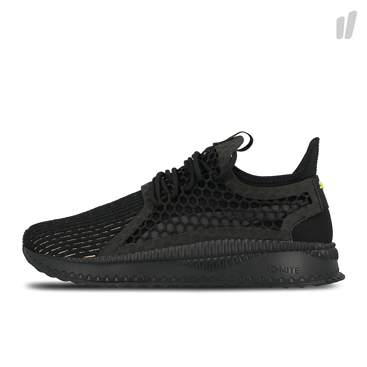 Puma tsugi netfit city lights fm Puma Black - Spectra Yellow Sneakers 366358 01 | Overkill
