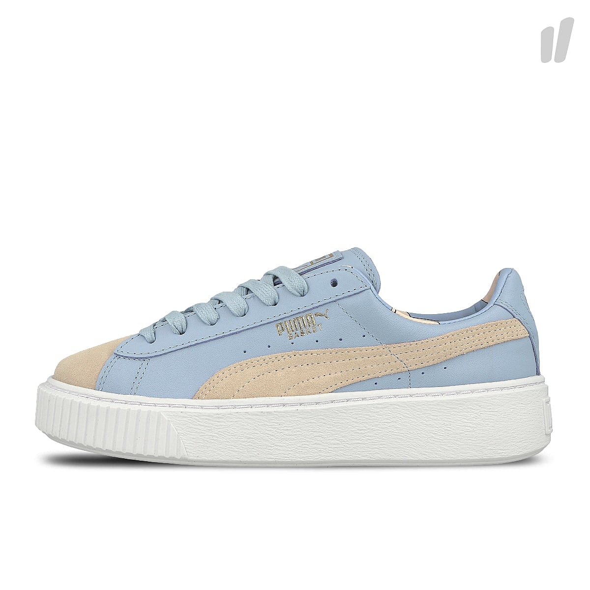 Puma wmns basket platform coach fm Silver Peony - Cashmere Blue Sneakers 366364 01 | Overkill