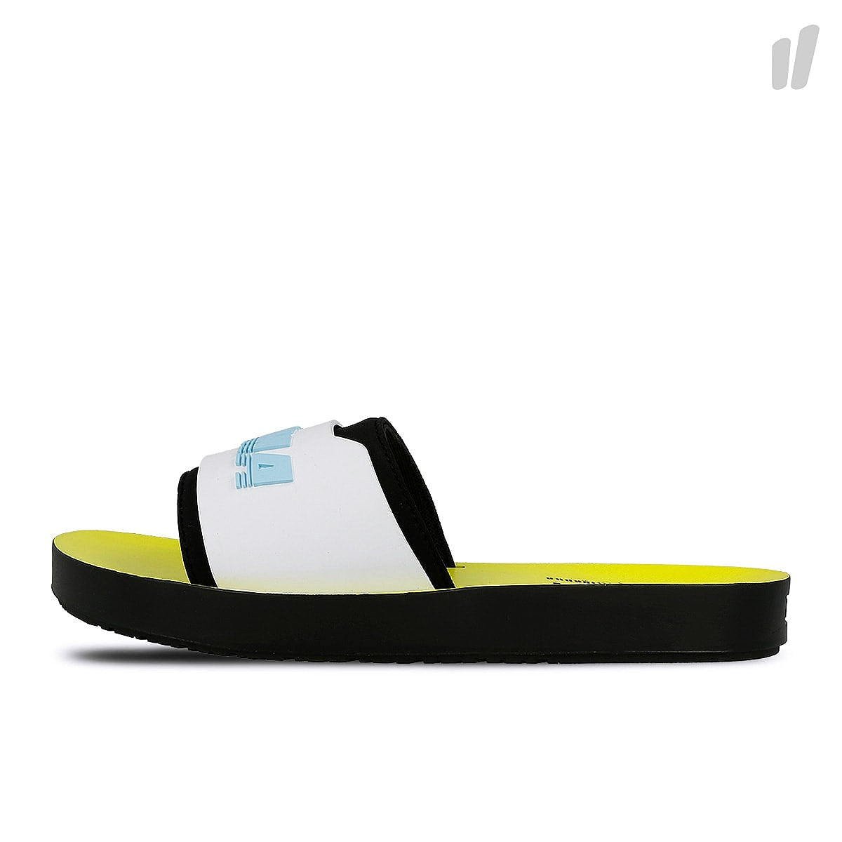 Puma wmns fenty surf slide Puma Black - Puma White - Safety Yellow Slides, Sandals & Slippers 367747 02 | Overkill