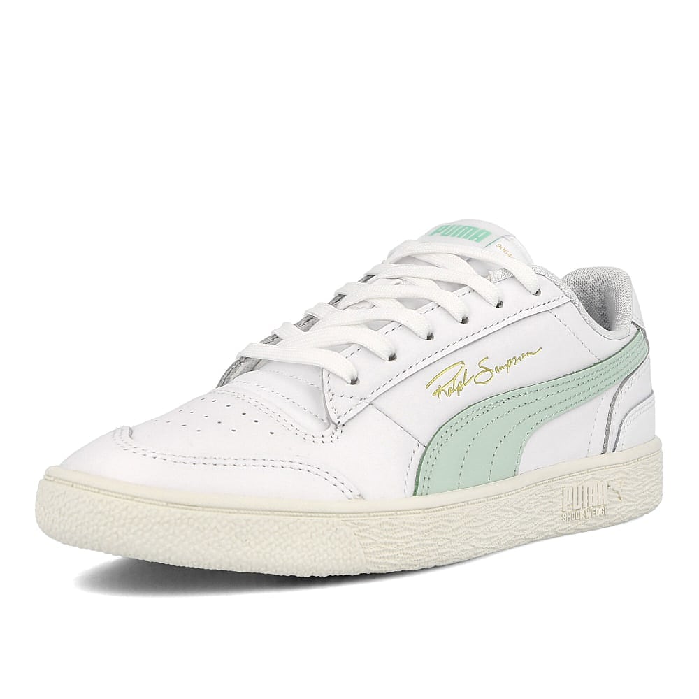 Puma Ralph Sampson x Puma Lo White - Mist Green - Whisper White Sneakers Close Up | Overkill