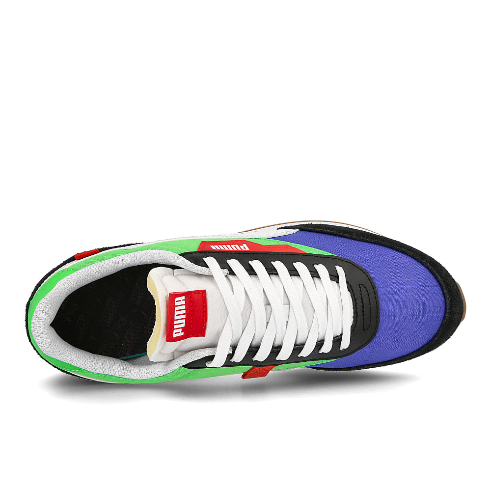 Puma future rider play on Black - Fluo Green - Dazzling Sneakers Detailfoto | Overkill