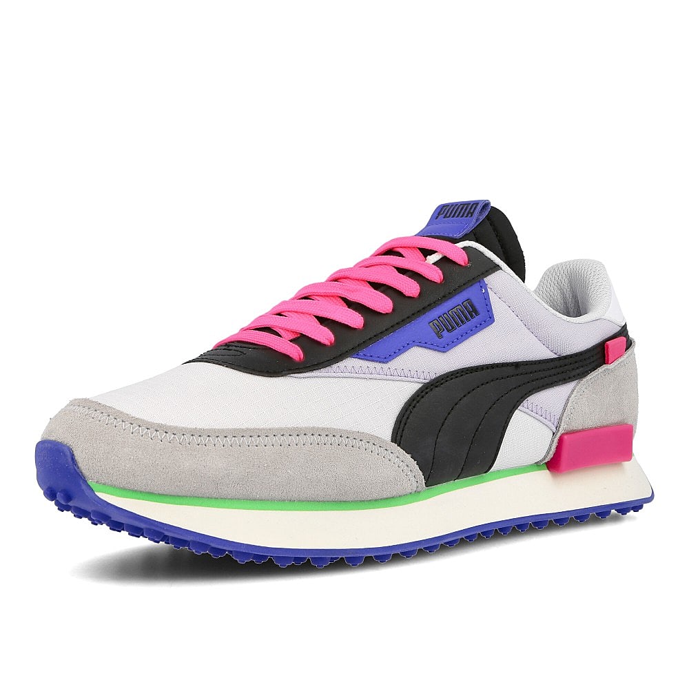 Puma future rider play on White - Gray Violet - Black Sneakers Close Up | Overkill