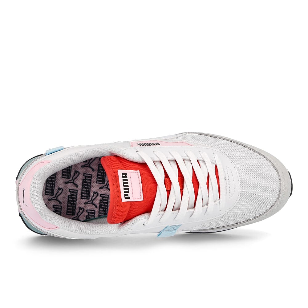 Puma future rider neon play Puma White - Poppy Red Detail view 1 | Overkill