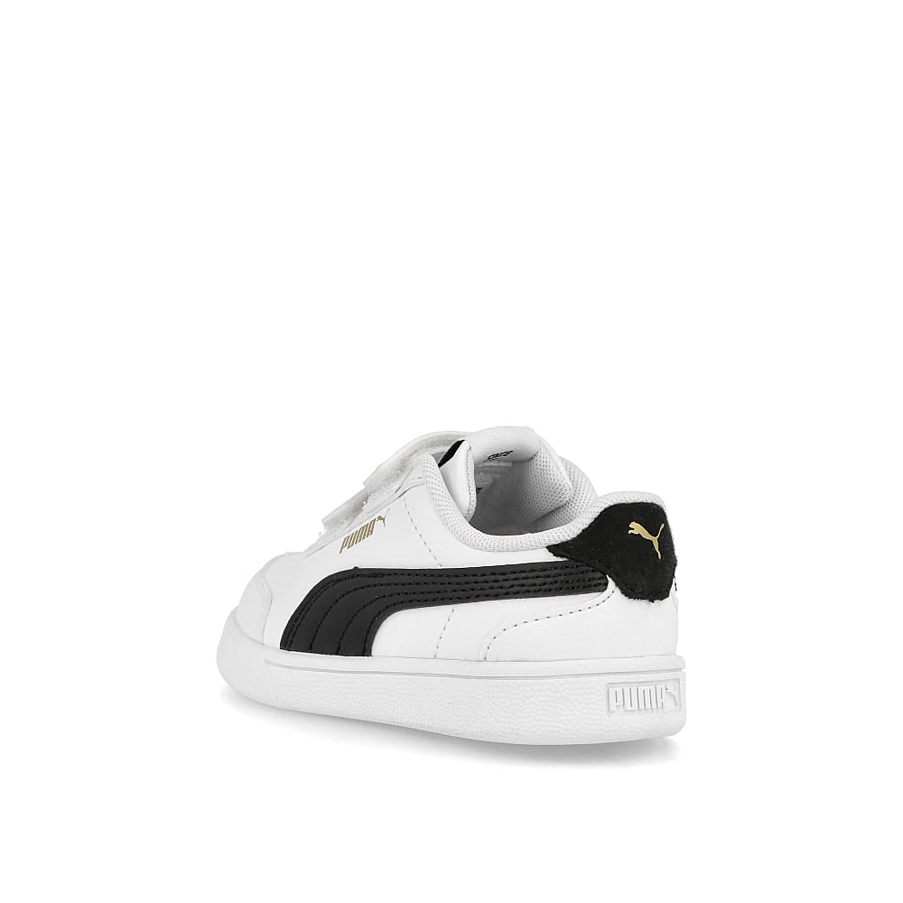 Puma shuffle v infants Puma White - Puma Black - Team Gold Low Top Sneakers Material | Overkill