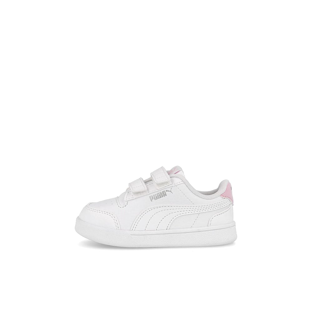 Puma shuffle v infants Puma White - White Pink Lady Low Top Sneakers 375690 04 | Overkill