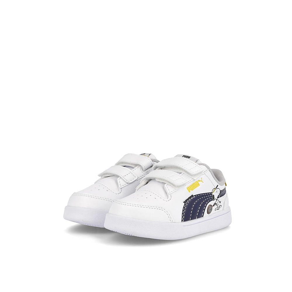 Puma Shuffle V Infants Puma White - Puma Black - Maize Low Top Sneakers Close Up | Overkill