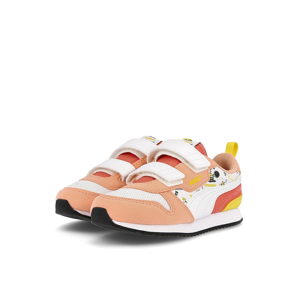 Puma R78 V Infants Apricot Blush - Puma White - Maize Low Top Sneakers Close Up | Overkill