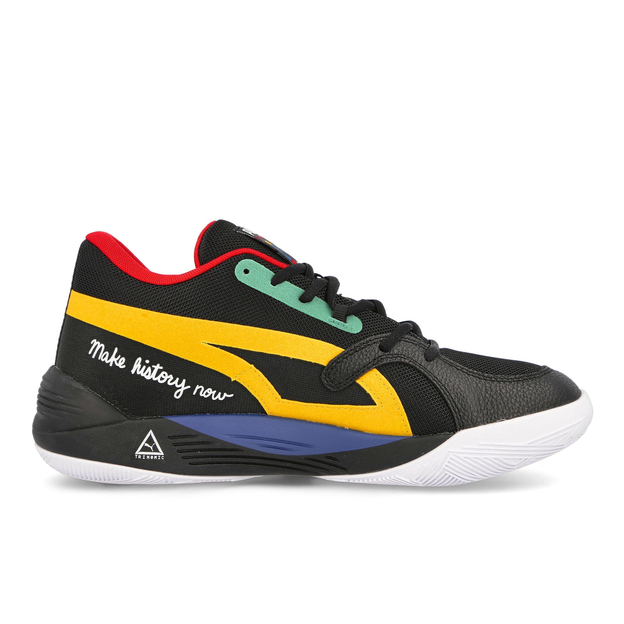 Puma Black Fives x Puma TRC Blaze Court Puma Black-Saffron Sneakers Silhouette | Overkill