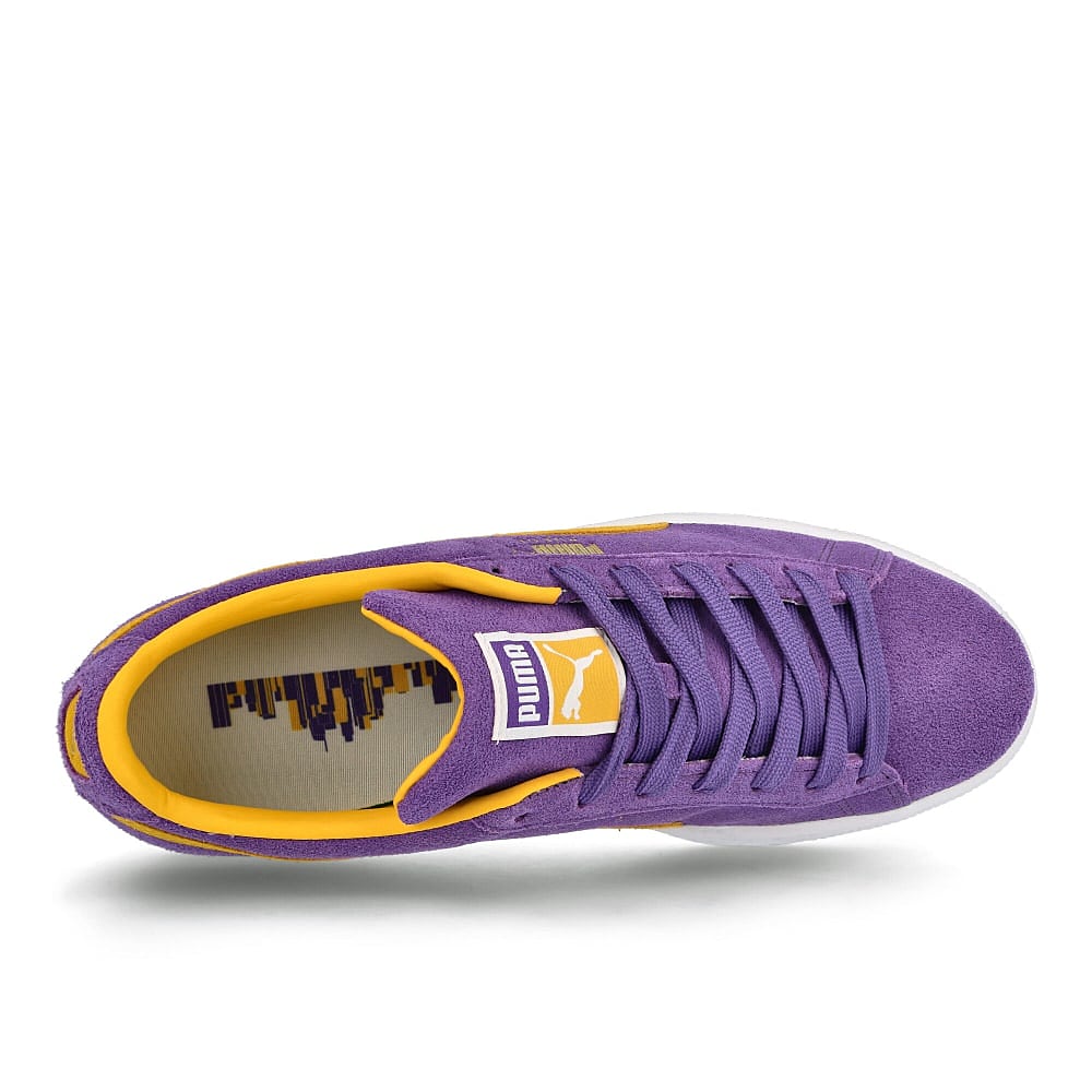 Puma suede teams Prism Violet - Spectra Yellow Sneakers Detailfoto | Overkill
