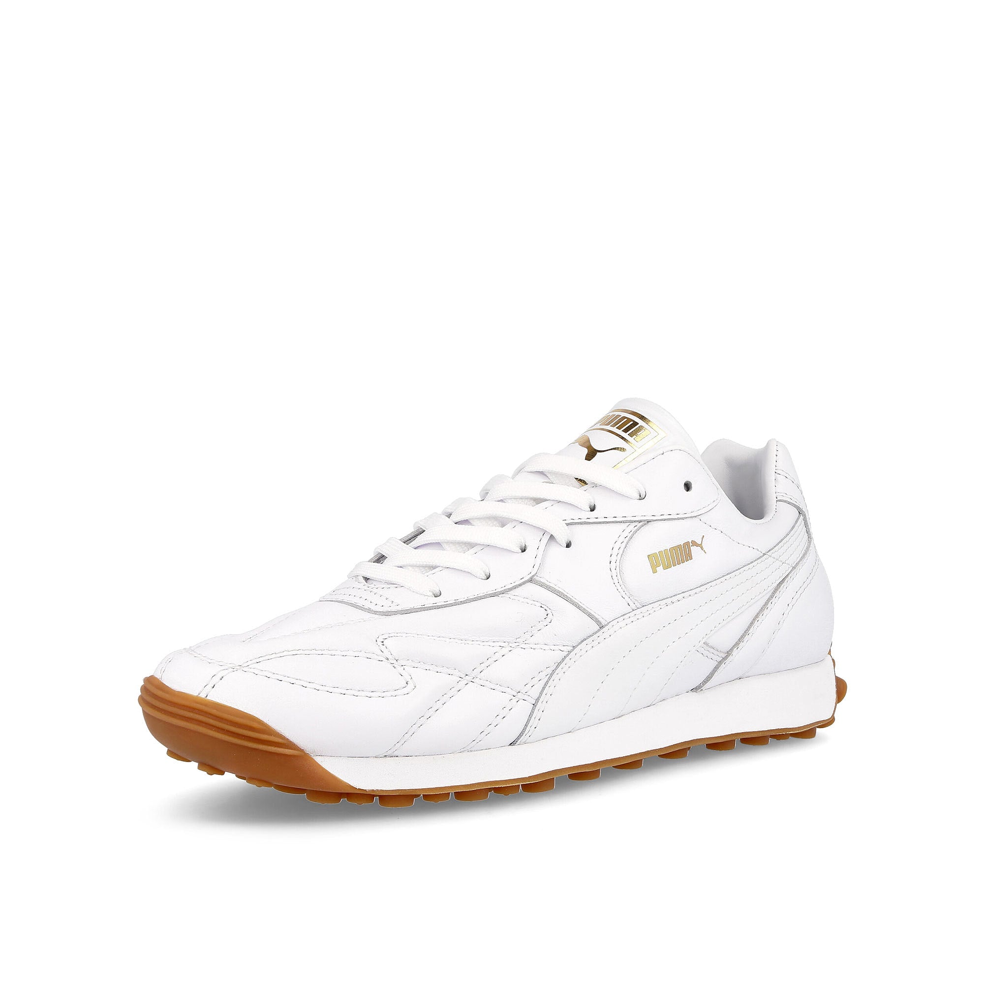 Puma style avanti Puma White - Gum - Pumateam Gold Sneakers Close Up | Overkill