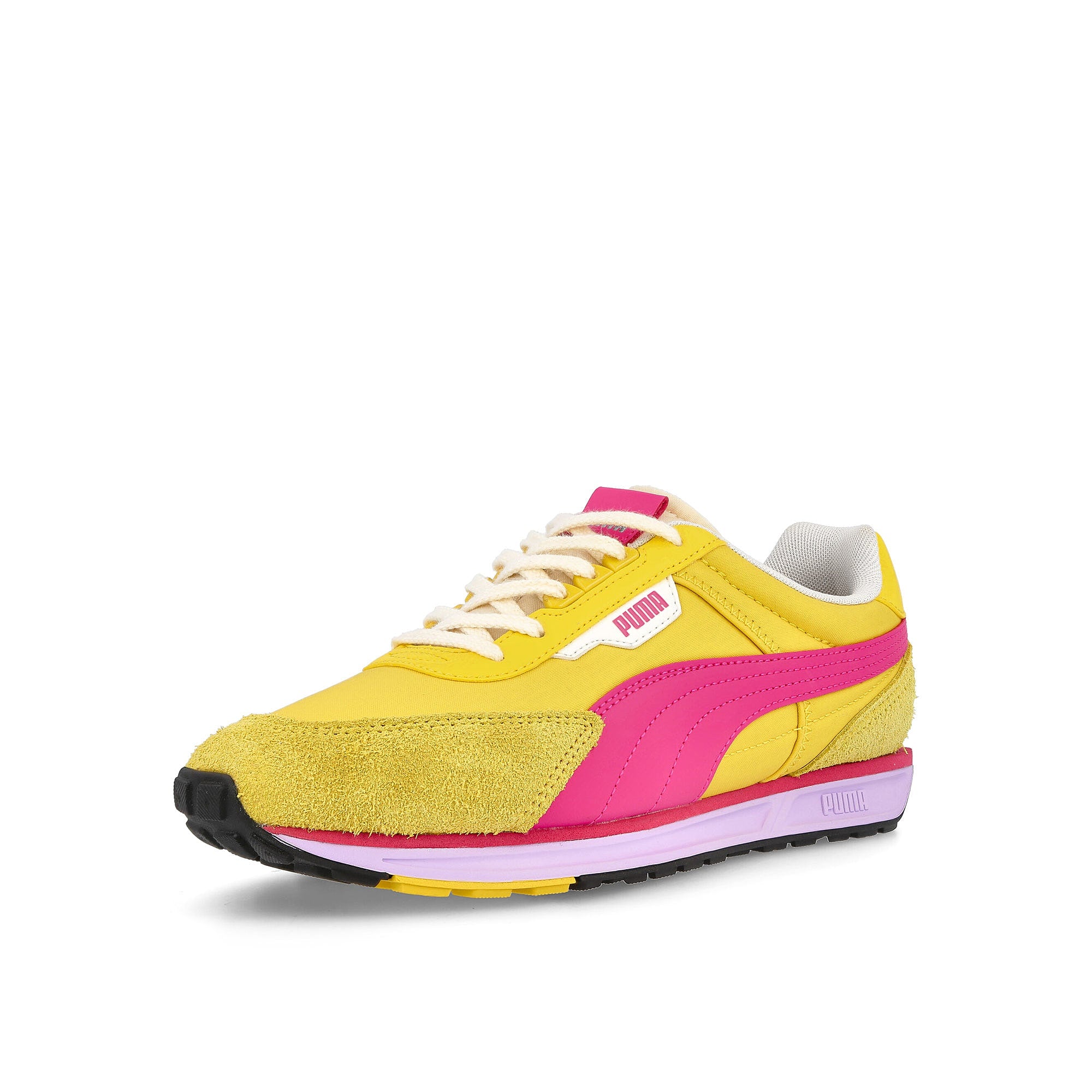 Puma wmns lo rider vintage Super Lemon - Glowing Pink Sneakers Close Up | Overkill