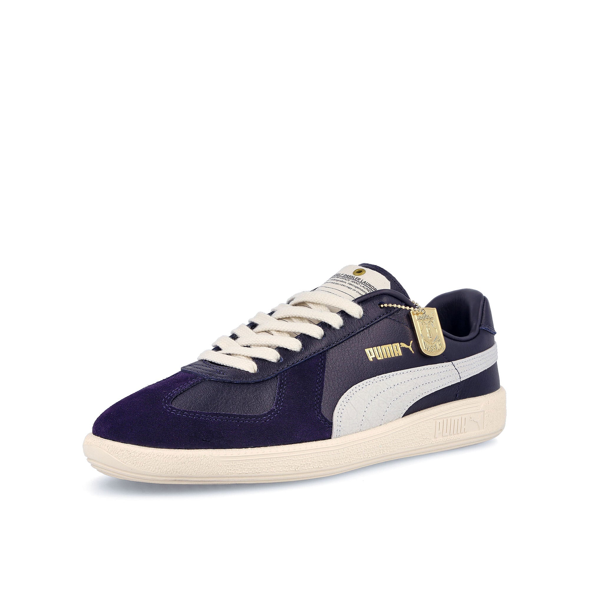 Puma army trainer rdl lb Puma New Navy - Puma White Eggnog Sneakers Close Up | Overkill