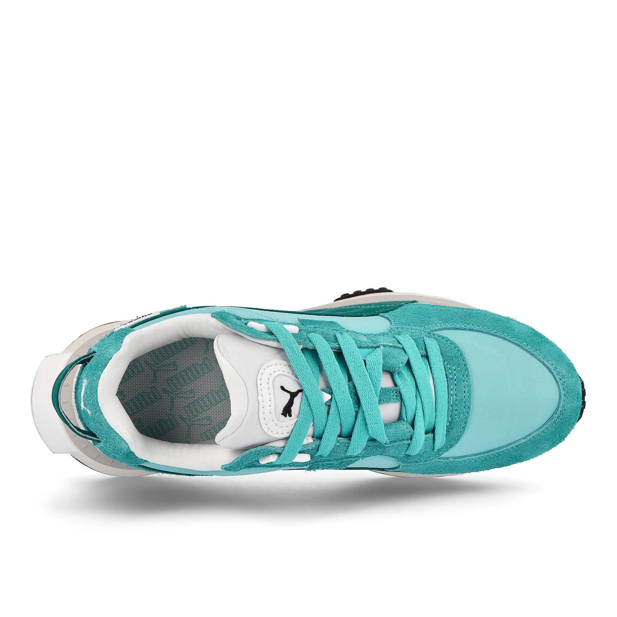 Puma wild rider vintage Elektro Pool - Elektro Aqua Sneakers Detailfoto | Overkill