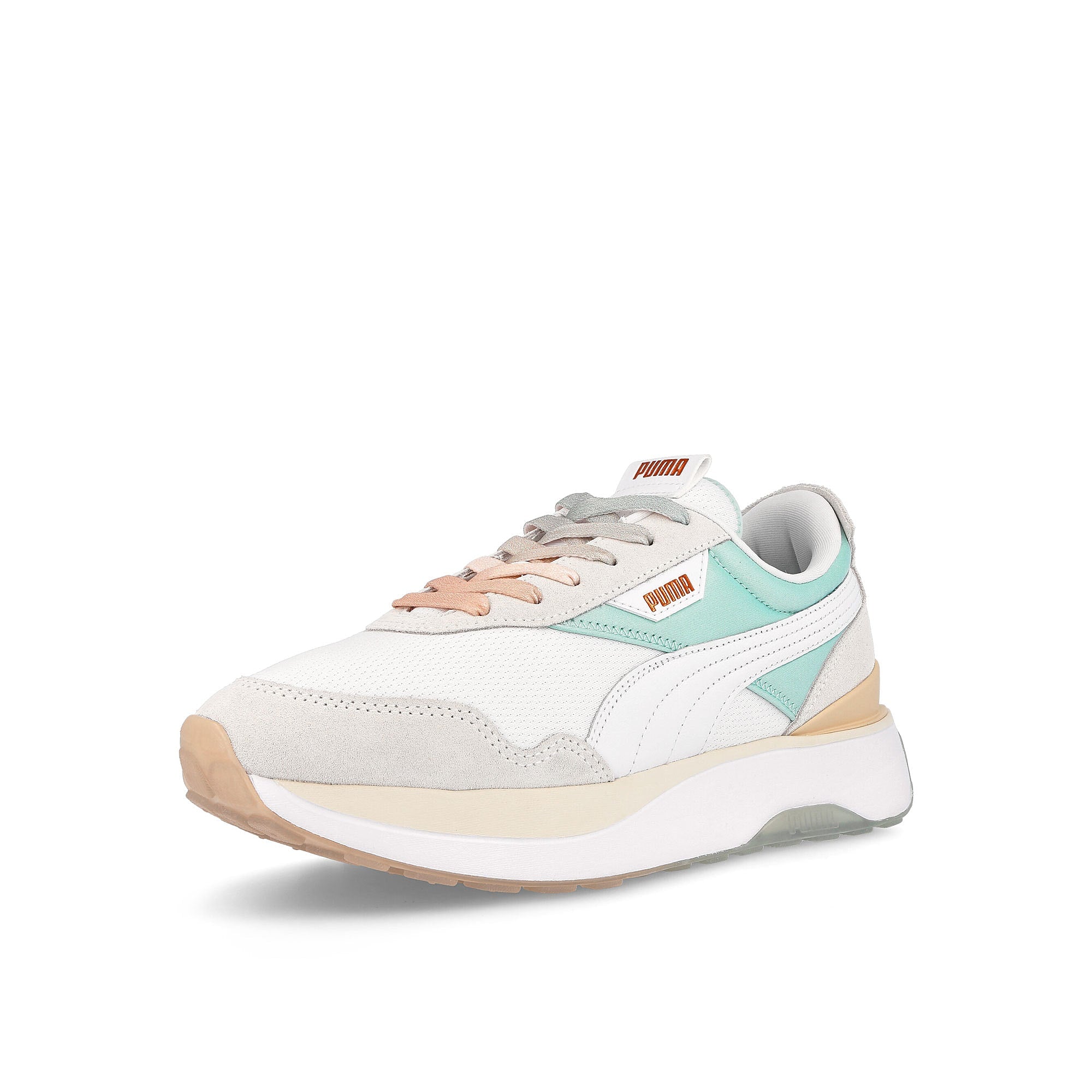Puma wmns cruise rider gl Puma White - Eggshell Blue Sneakers Close Up | Overkill