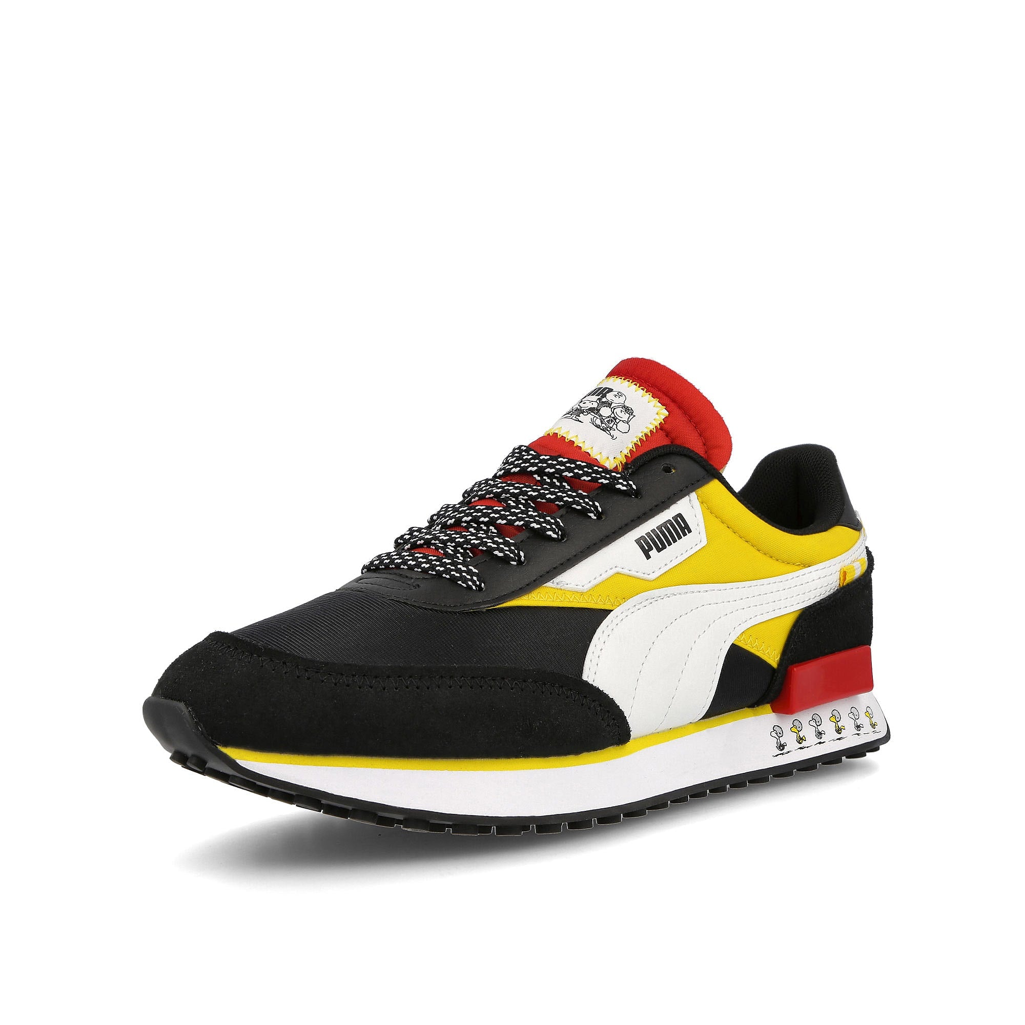 Puma Peanuts x Puma Future Rider Junior Puma Black - Maize Sneakers Close Up | Overkill