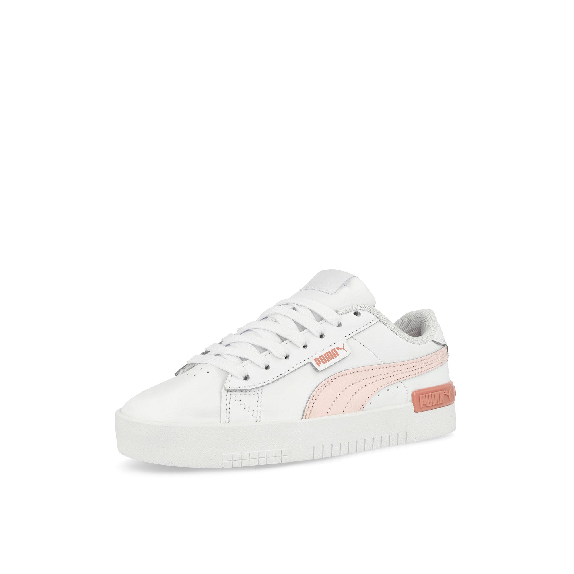 Puma Jade Jr Puma White - Frosty Pink - Poppy Pink Low Top Sneakers Close Up | Overkill