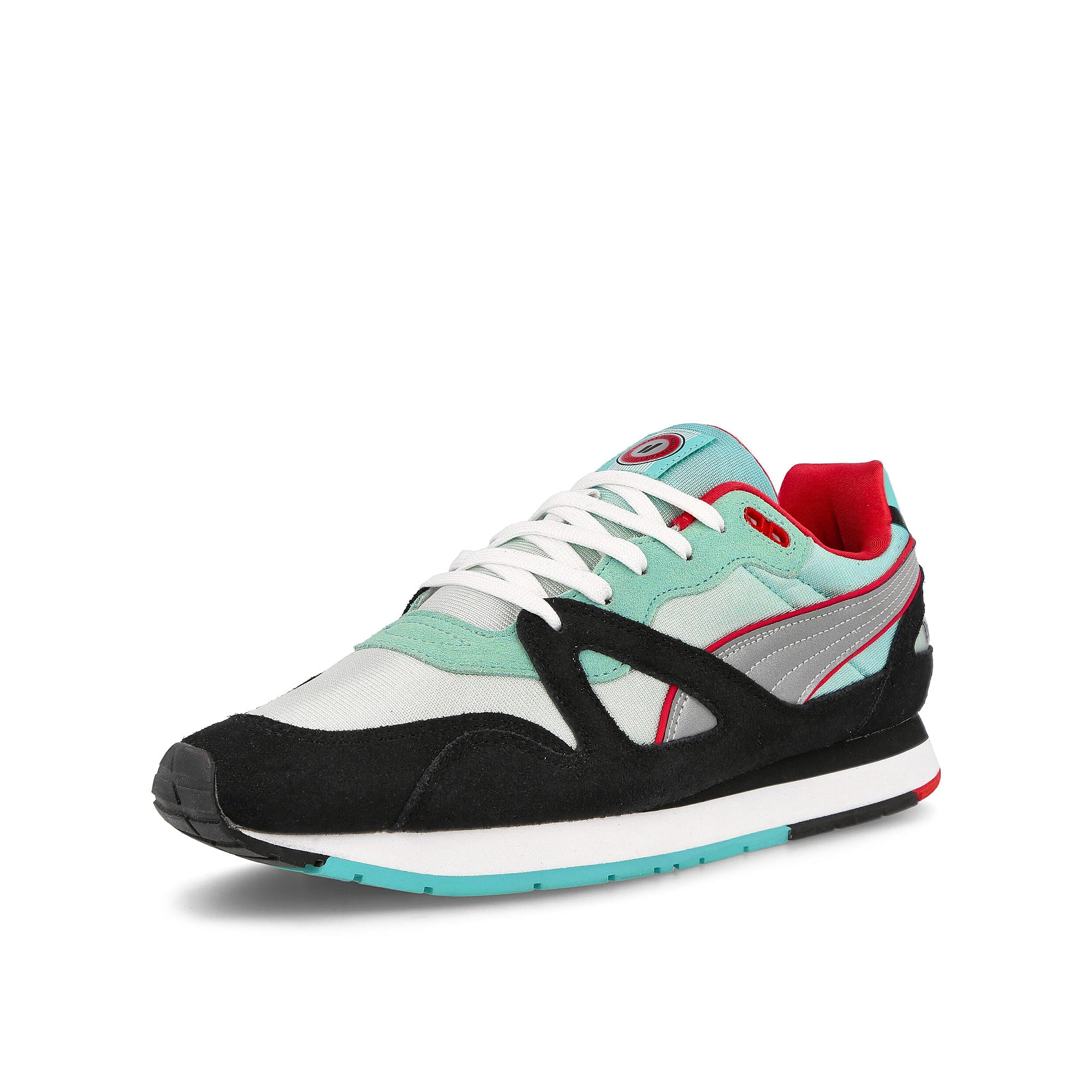 Puma Mirage OG Holiday - Puma Black - Puma Silver Low Top Sneakers Close Up | Overkill