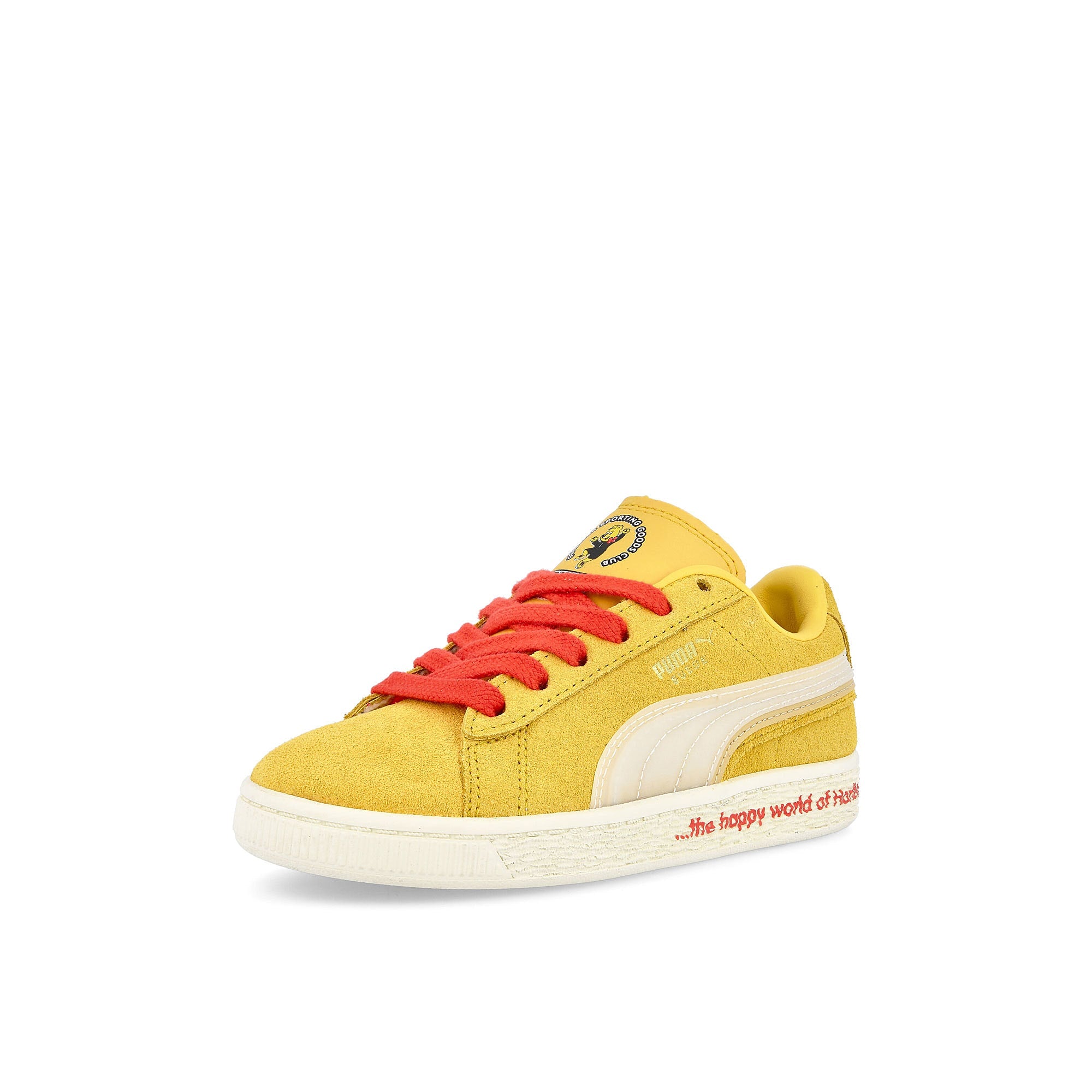 Puma Haribo x Puma Suede Triplex PS Mimosa - Whisper White Low Top Sneakers Close Up | Overkill