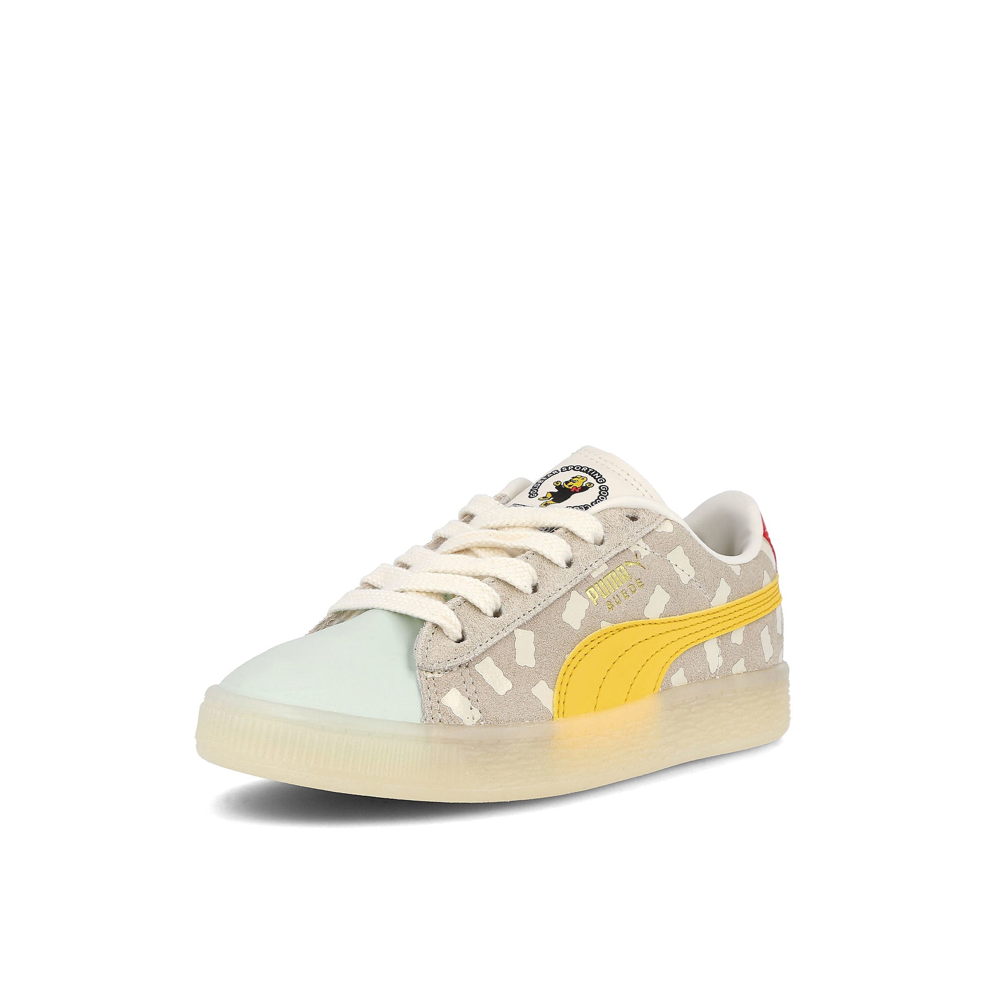 Puma Haribo x Puma Suede PS Mimosa - Whisper White Sneakers Close Up | Overkill