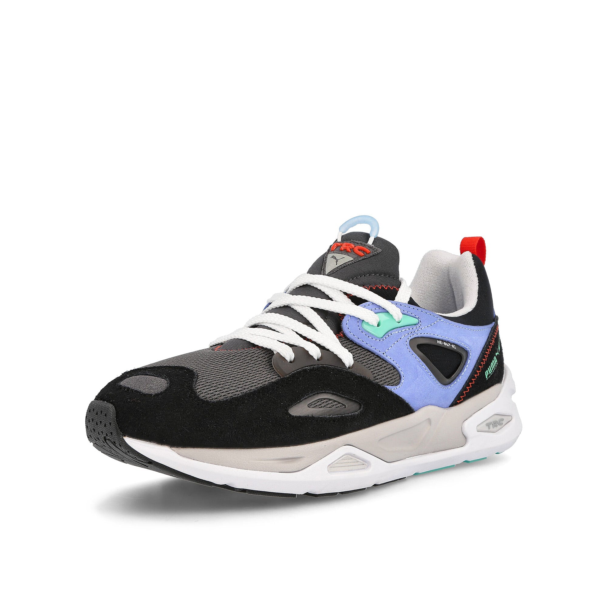 Puma trc blaze the triangle Asphalt - Puma Black - Elektro Purple Sneakers Close Up | Overkill