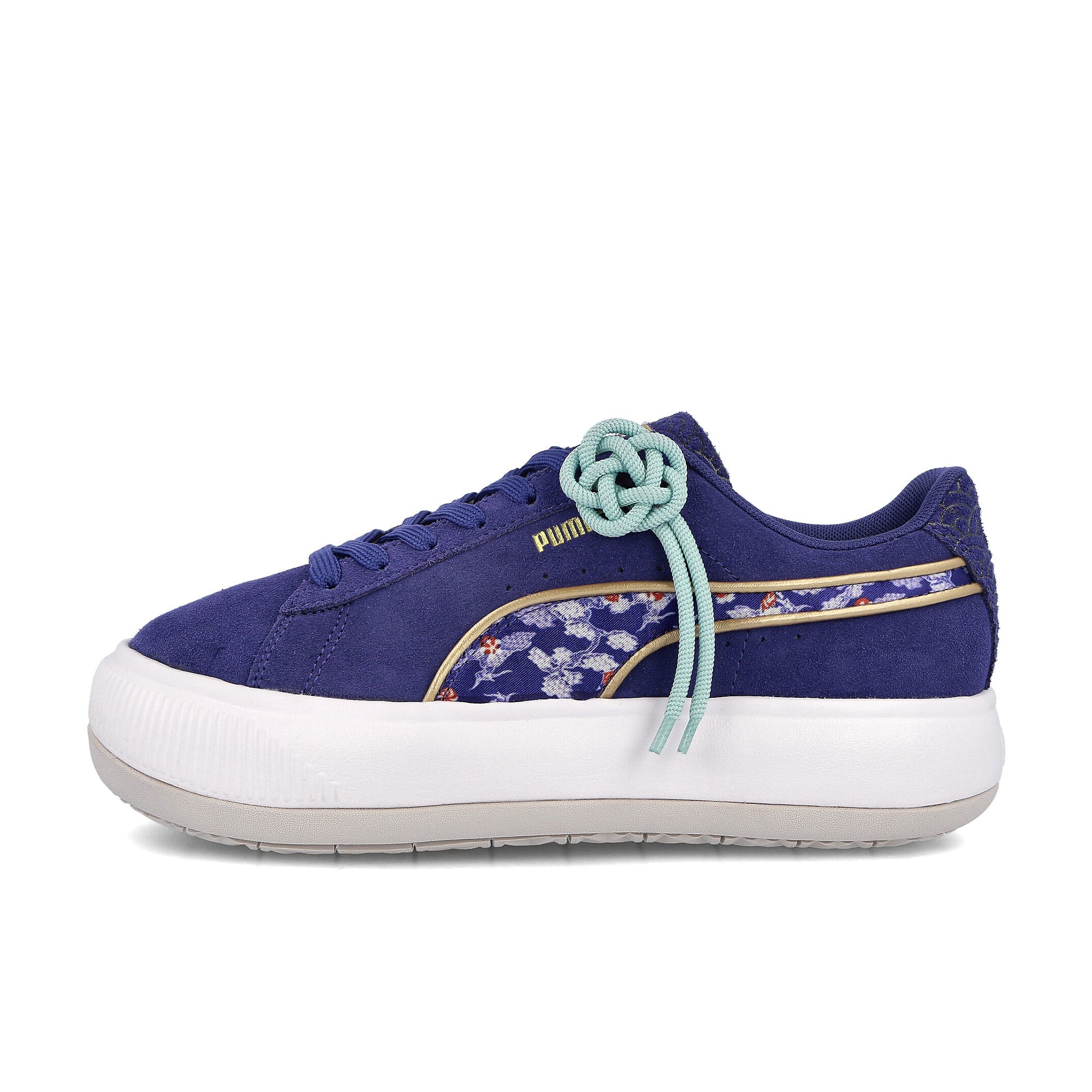 Puma wmns suede mayu kimono Elektro Blue - Puma White Sneakers 383424 01 | Overkill