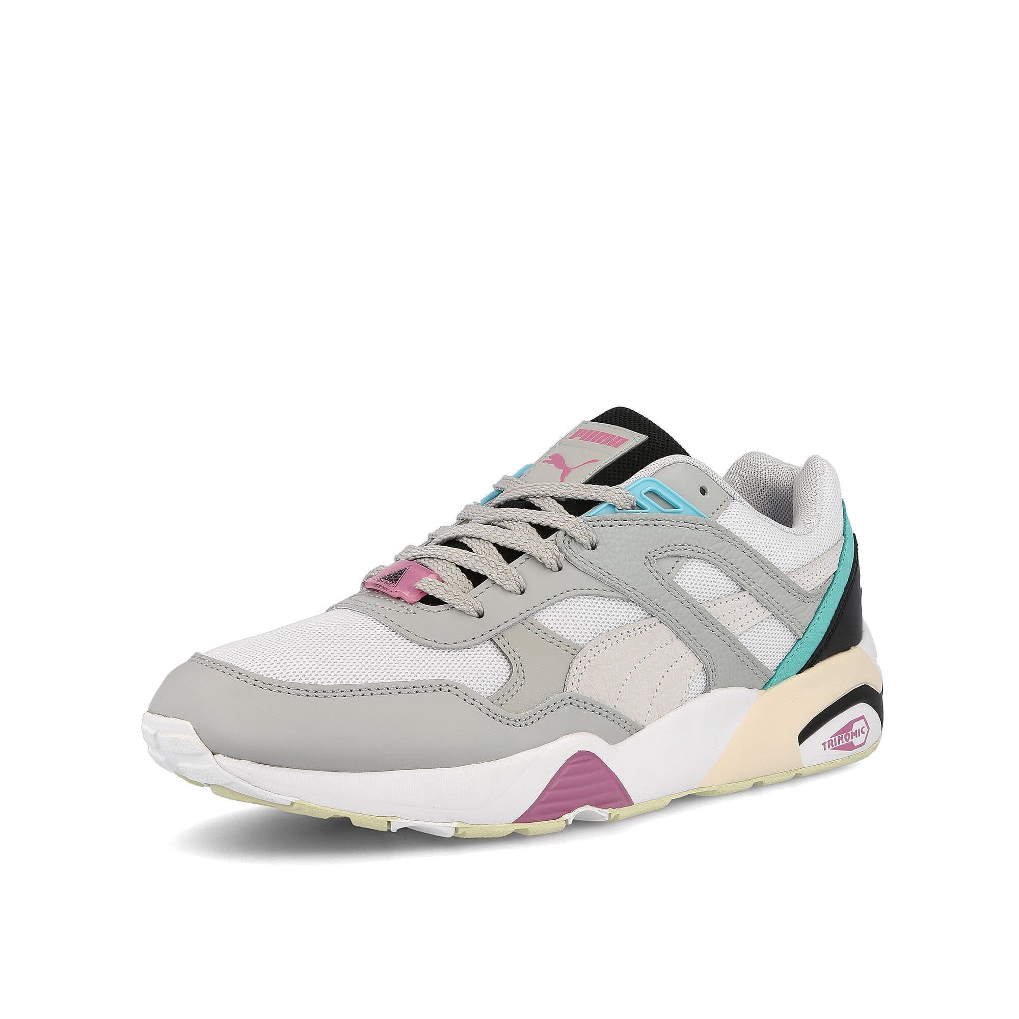 Puma r698 reverse classics Harbor Mist - Puma White Sneakers Close Up | Overkill