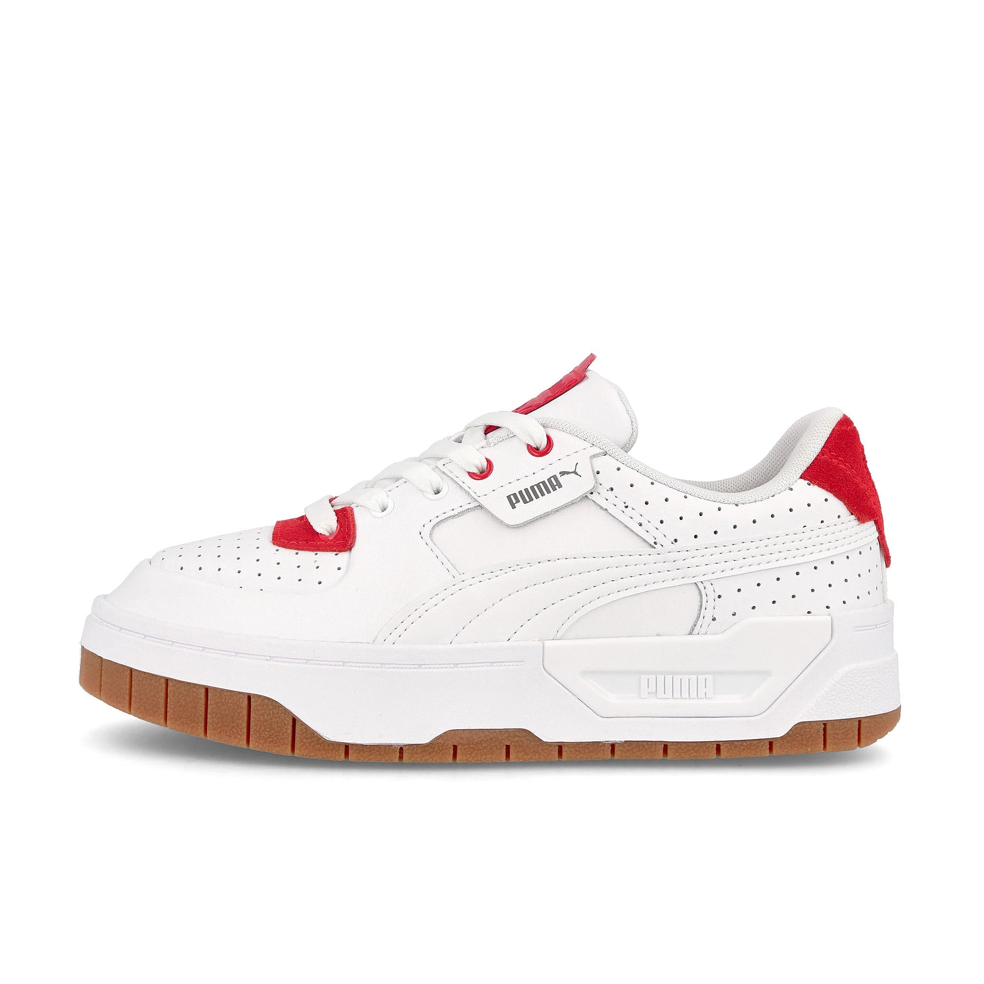 Puma wmns cali dream heritage Puma White - Gum - High Risk Red Sneakers 384010 01 | Overkill