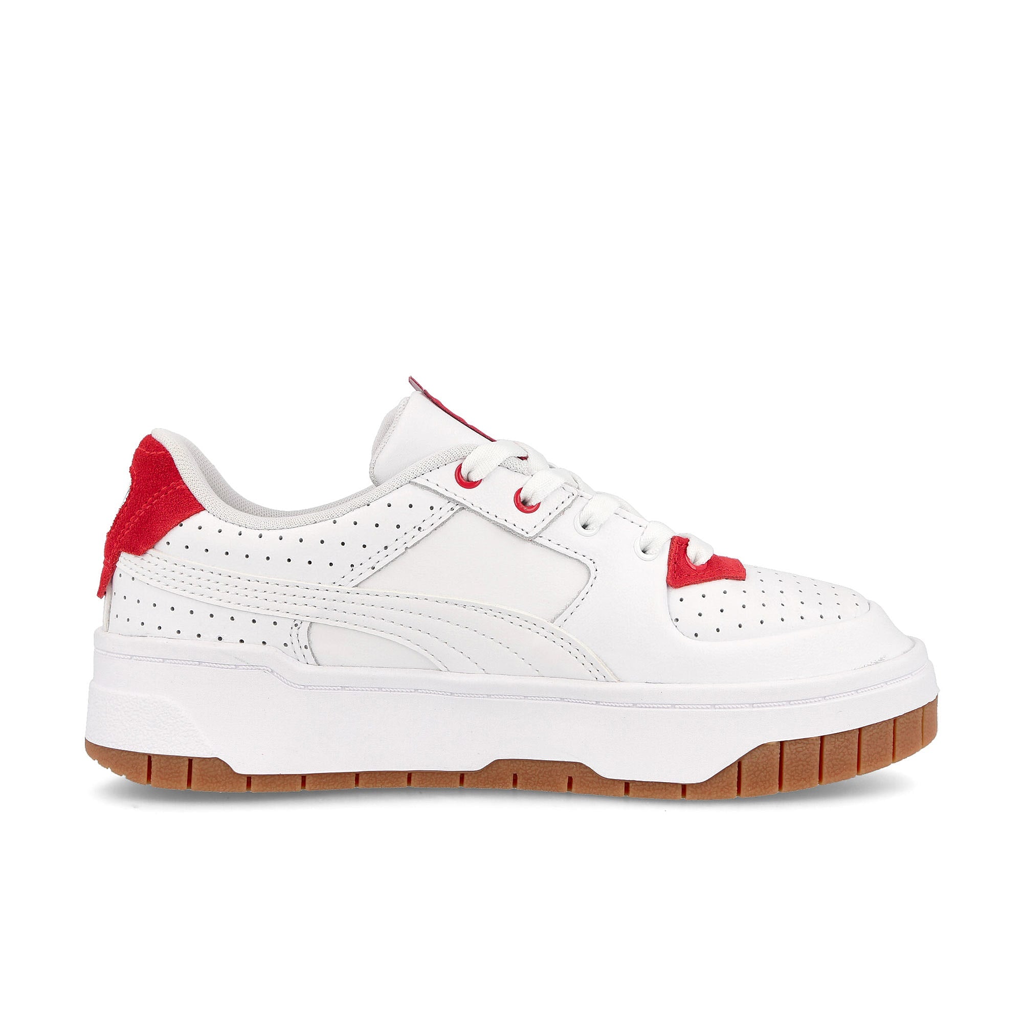 Puma wmns cali dream heritage Puma White - Gum - High Risk Red Sneakers Silhouette | Overkill
