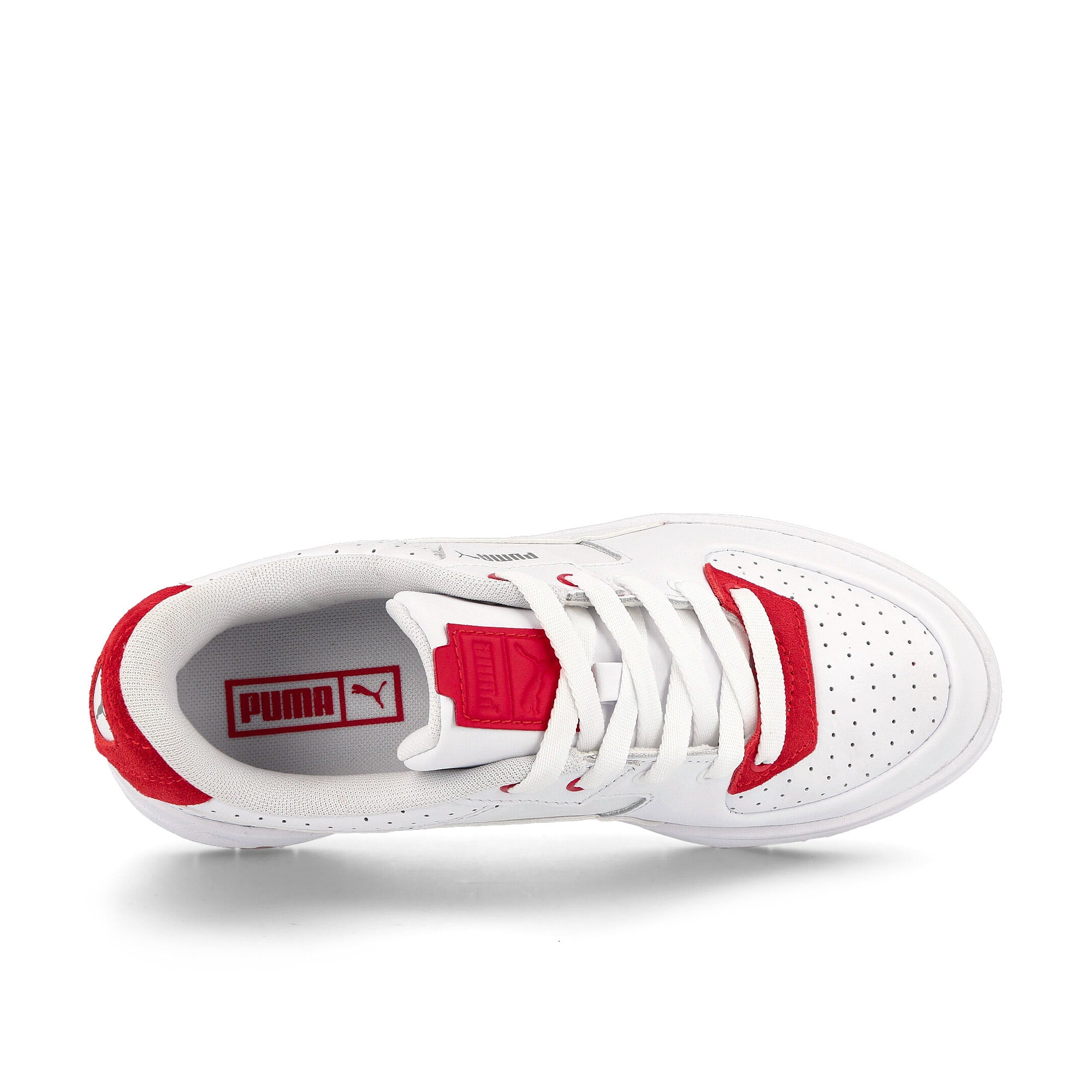 Puma wmns cali dream heritage Puma White - Gum - High Risk Red Sneakers Detailfoto | Overkill