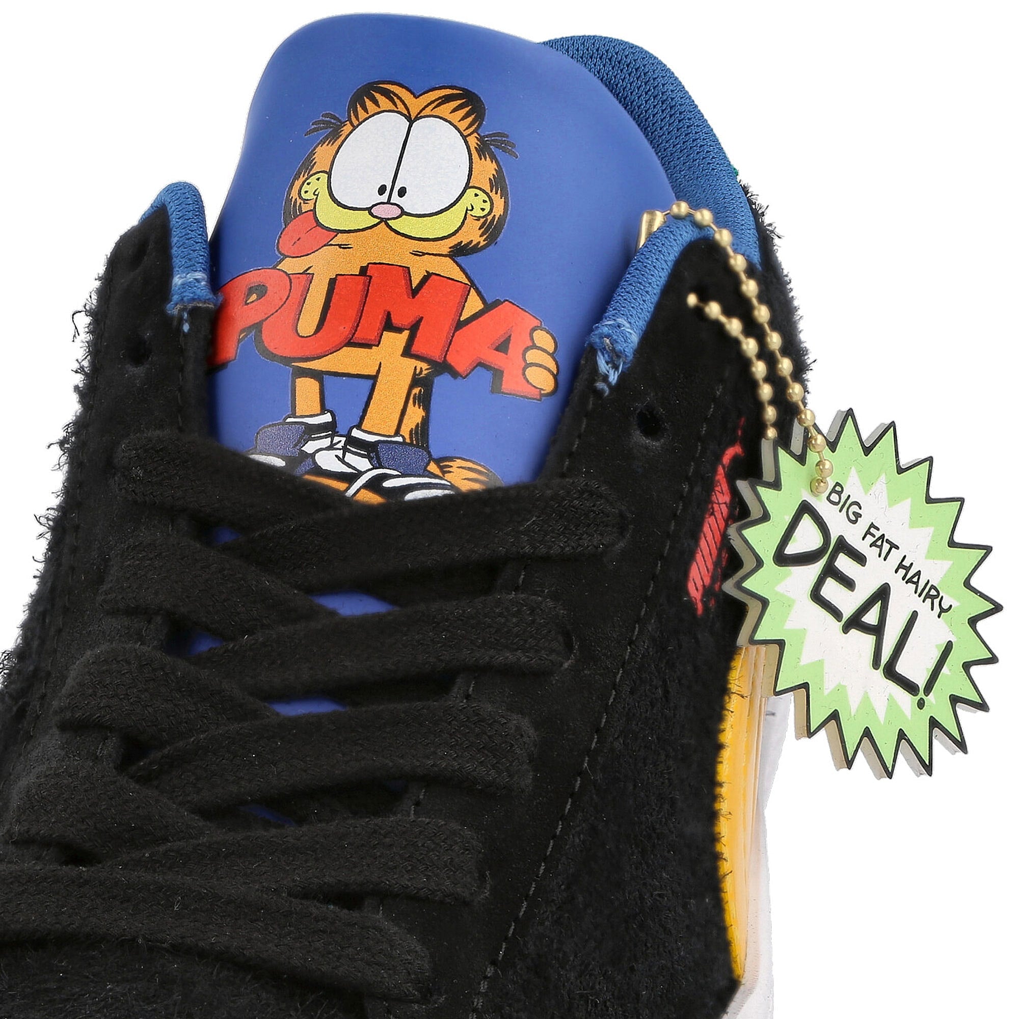 Puma Garfield x Puma Suede Dark Cheddar - Celandine Sneakers Detailfoto | Overkill