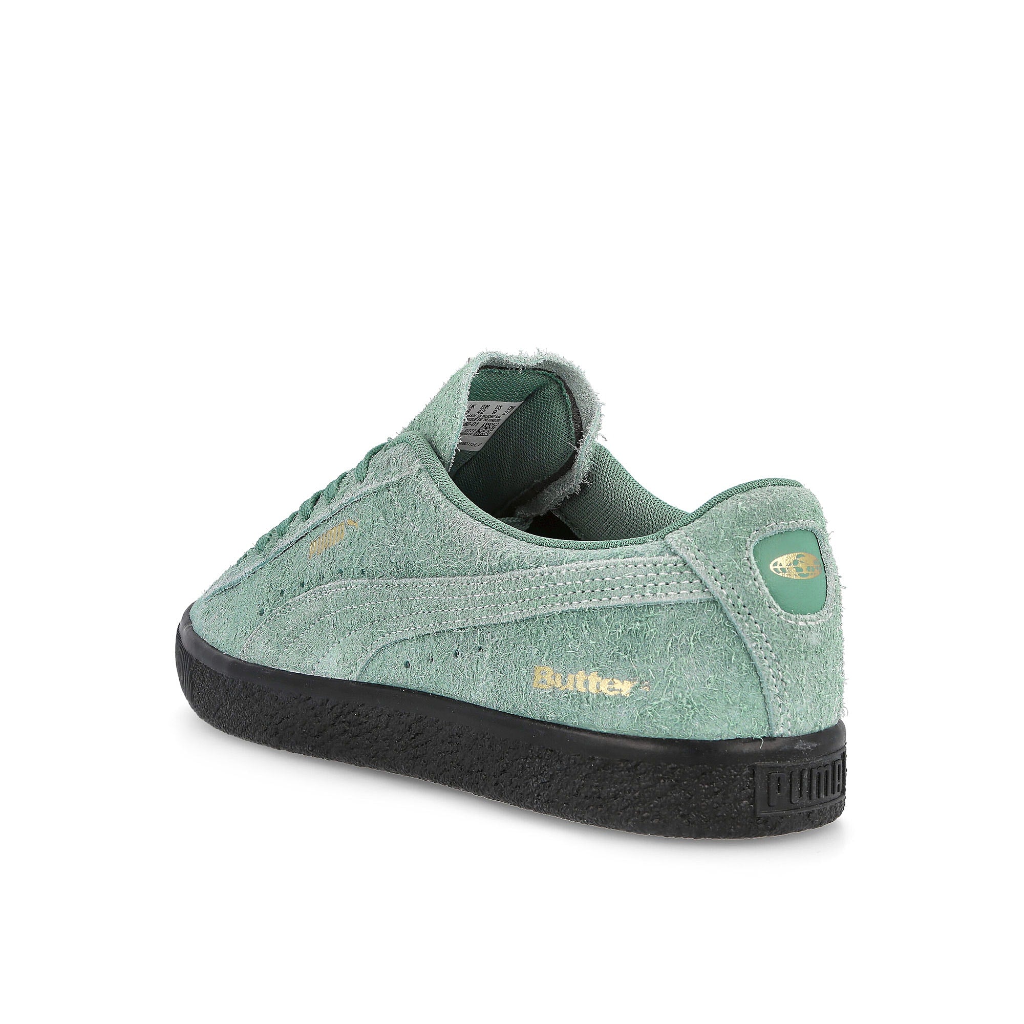 Puma Butter Goods x Puma Suede VTG HS Goods Mineral Blue - Puma Black Close-up | Overkill