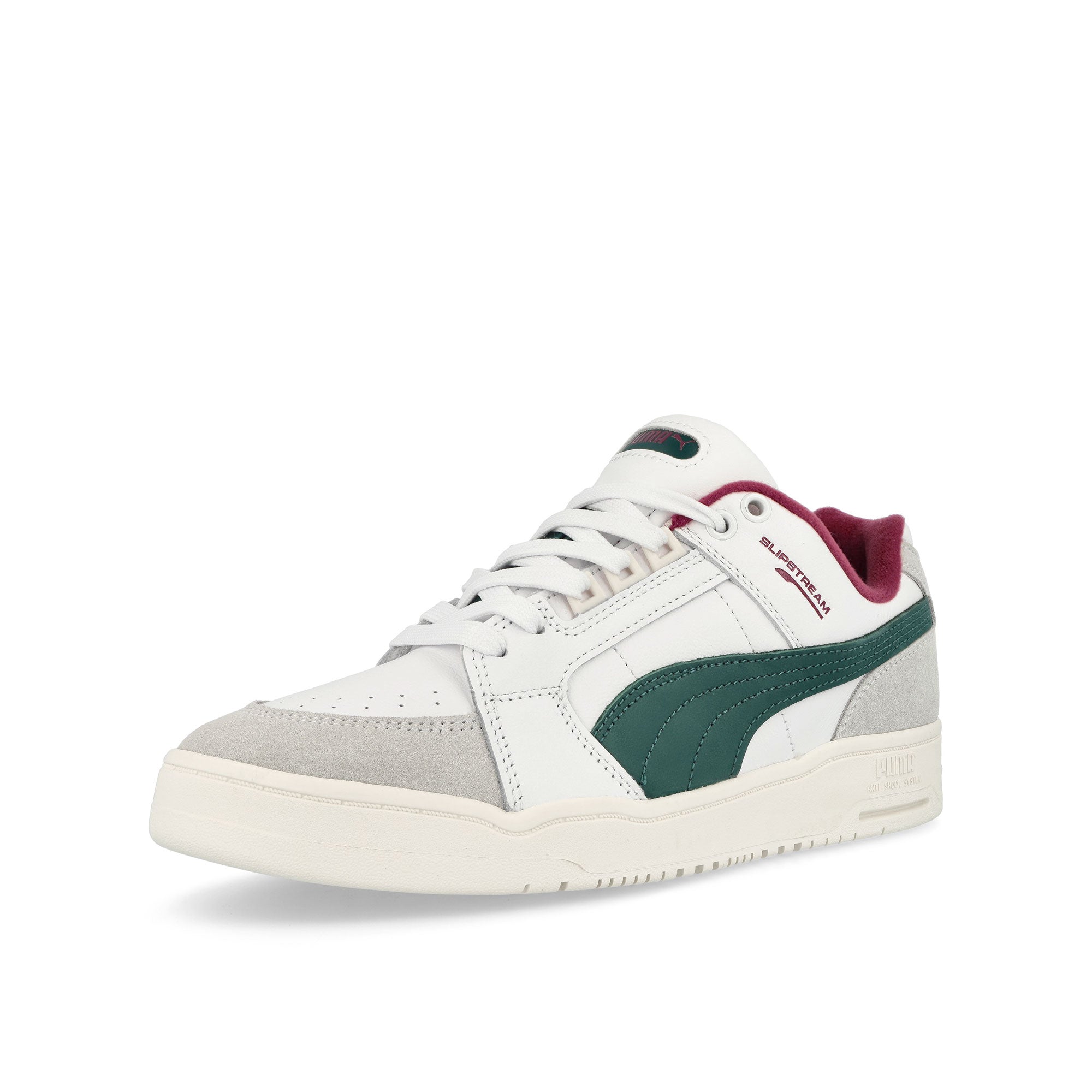 Puma Slipstream Lo Retro Puma White - Malachite Low Top Sneakers Close Up | Overkill