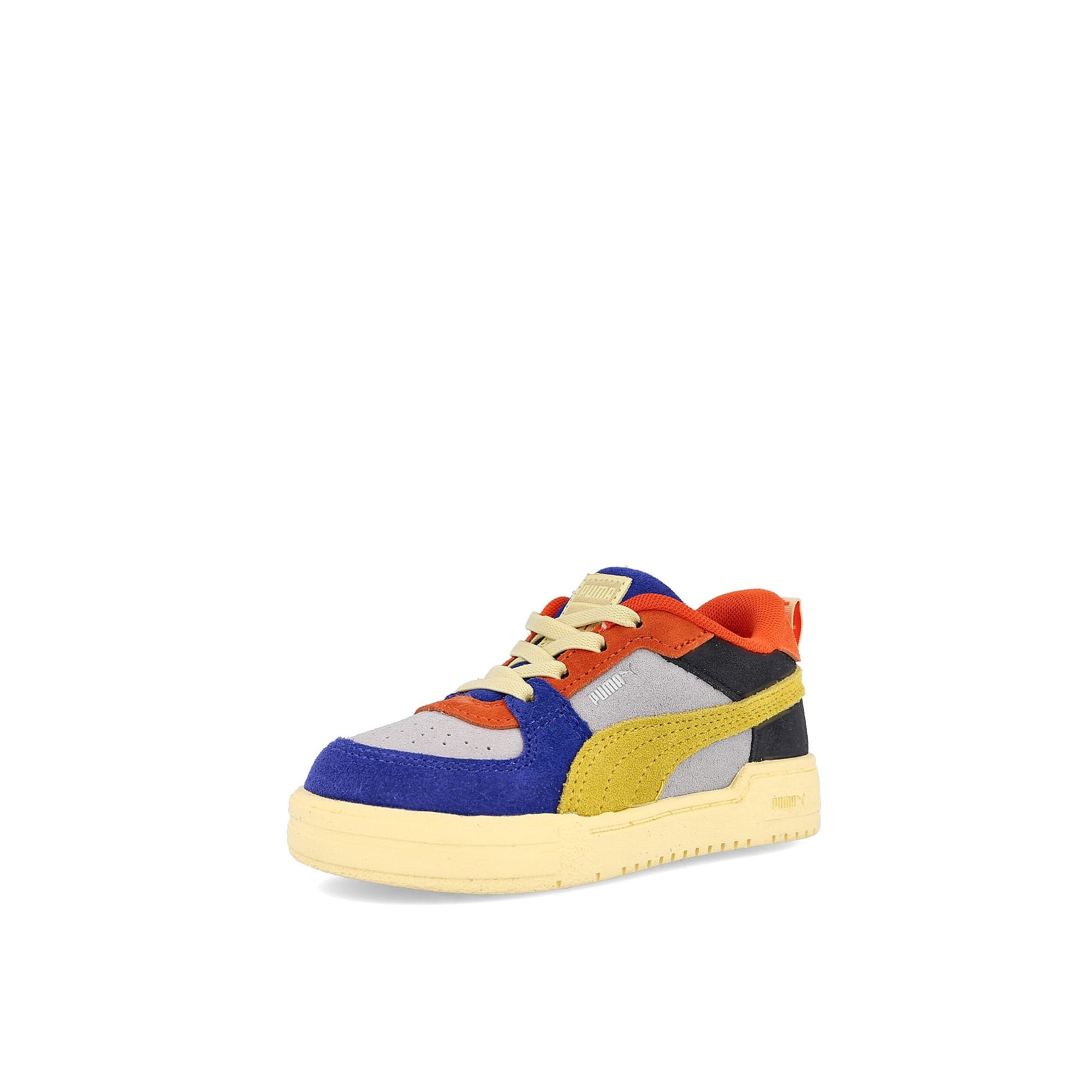 Puma Tinycottons CA Pro x Puma Suede AC Infants Forever Blue - Aspen Gold Sneakers Close Up | Overkill