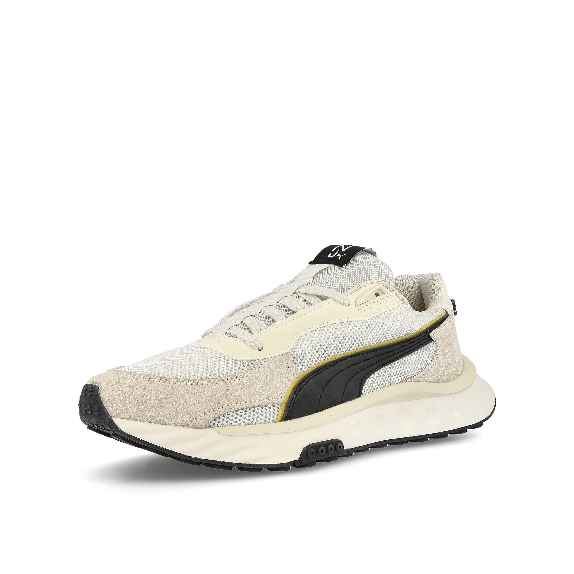 Puma Neymar Jr. x Puma Wild Rider Vaporous Gray - Puma Black Sneakers Close Up | Overkill