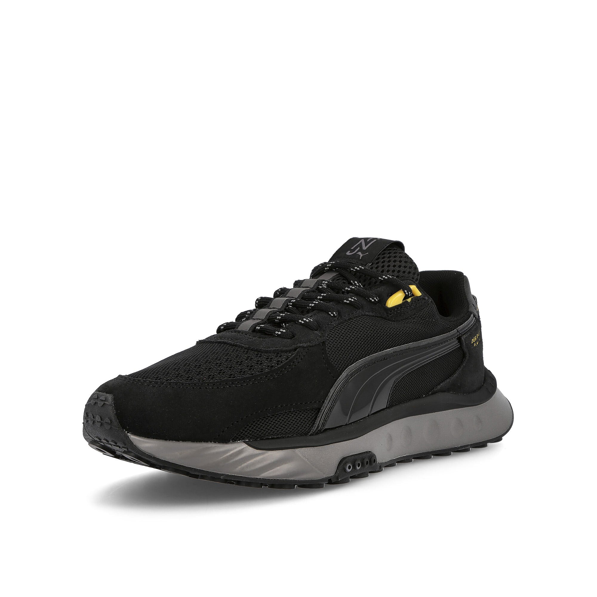 Puma Neymar Jr. x Puma Wild Rider Puma Black - Castlerock Sneakers Close Up | Overkill