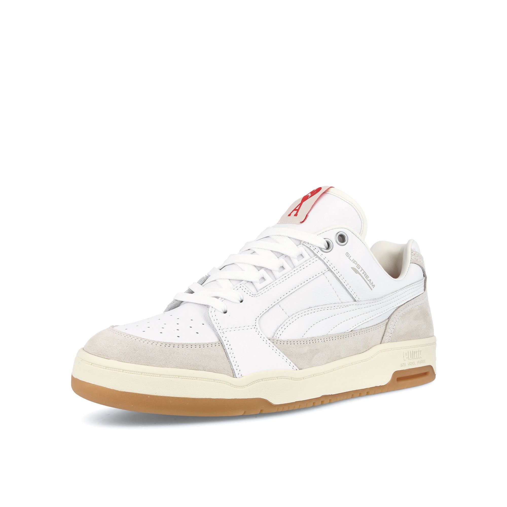 AMI x Puma Slipstream Lo Puma White / Pristine Low Top Sneakers 385260 01 Close-up | Overkill