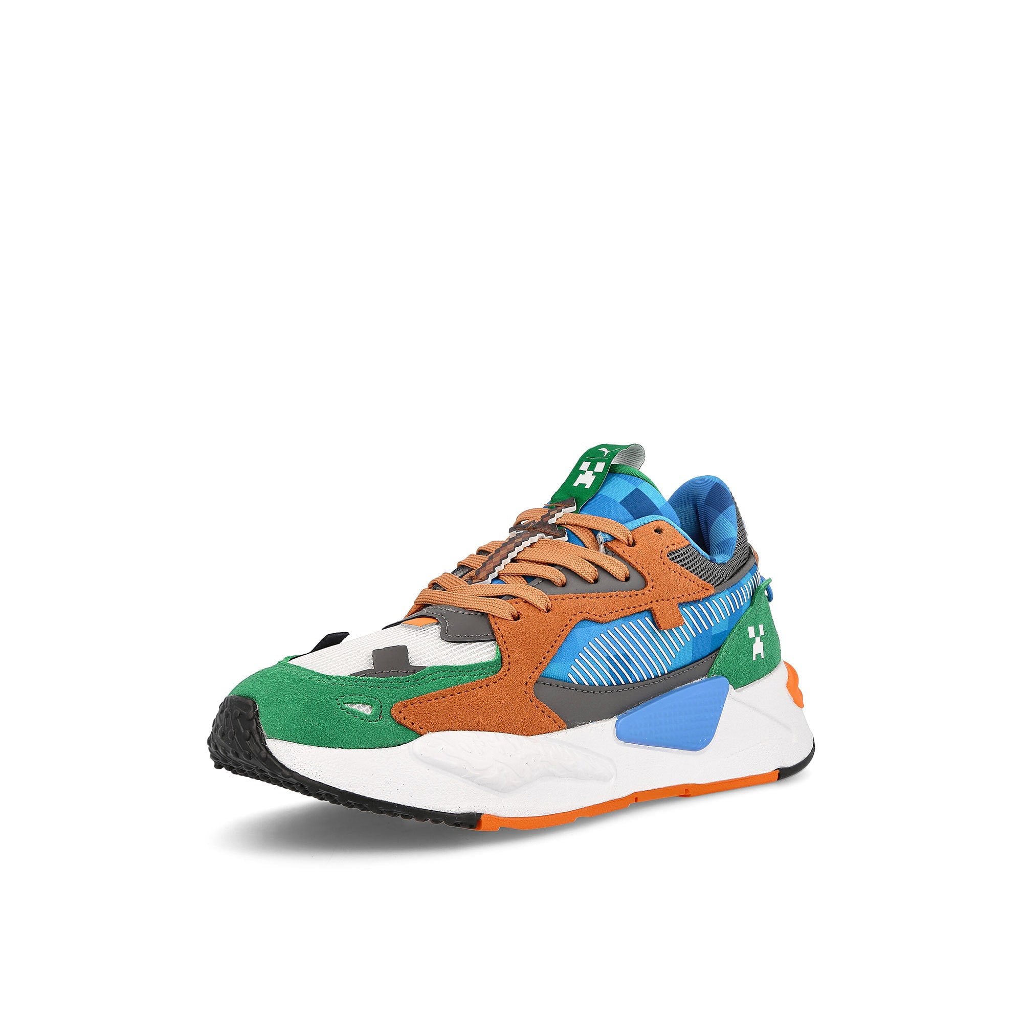 Puma Minecraft x Puma RS-Z JR Amazon Green - Castlerock Sneakers Close Up | Overkill