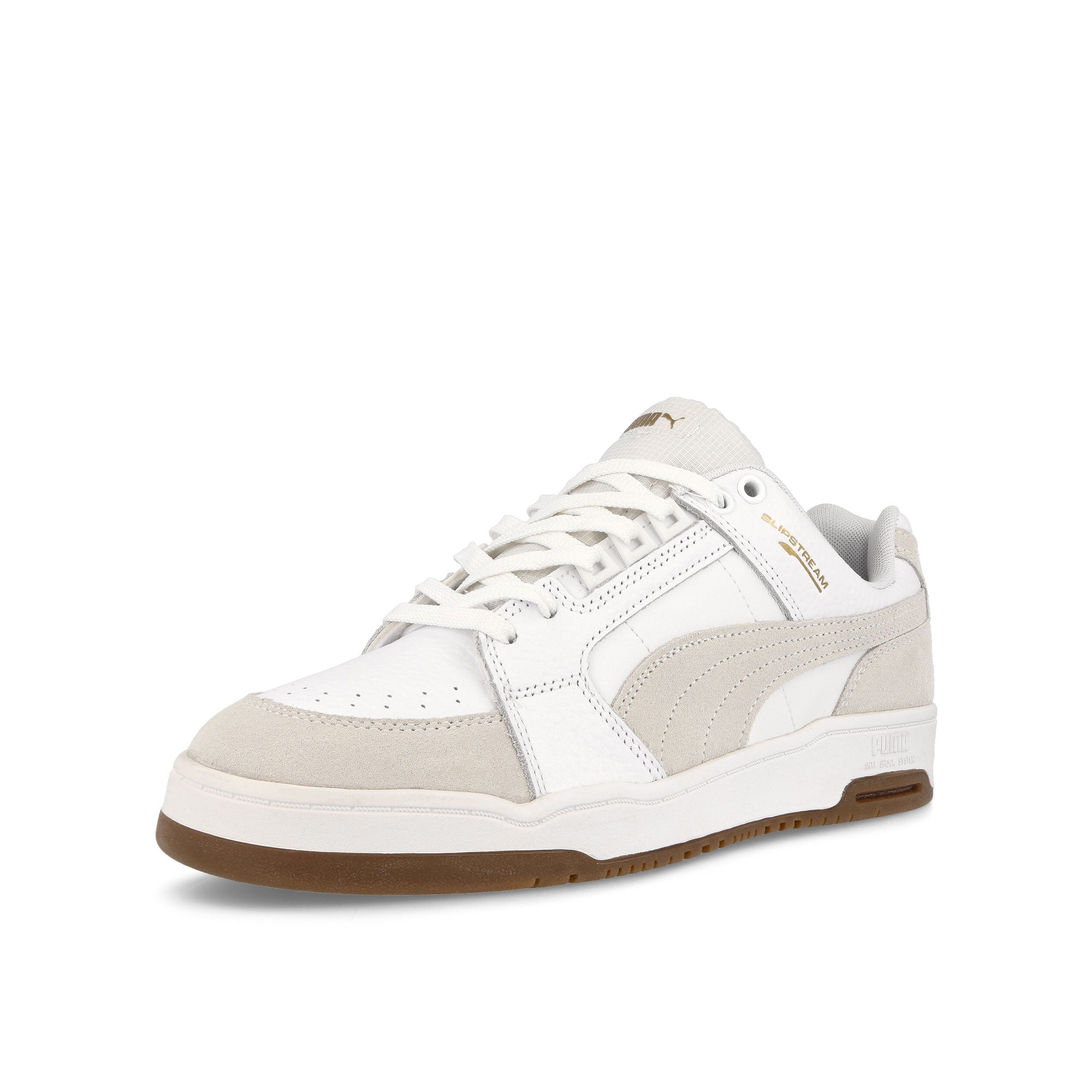 Puma Slipstream Lo Suede FS Puma White - Gum Low Top Sneakers Close Up | Overkill