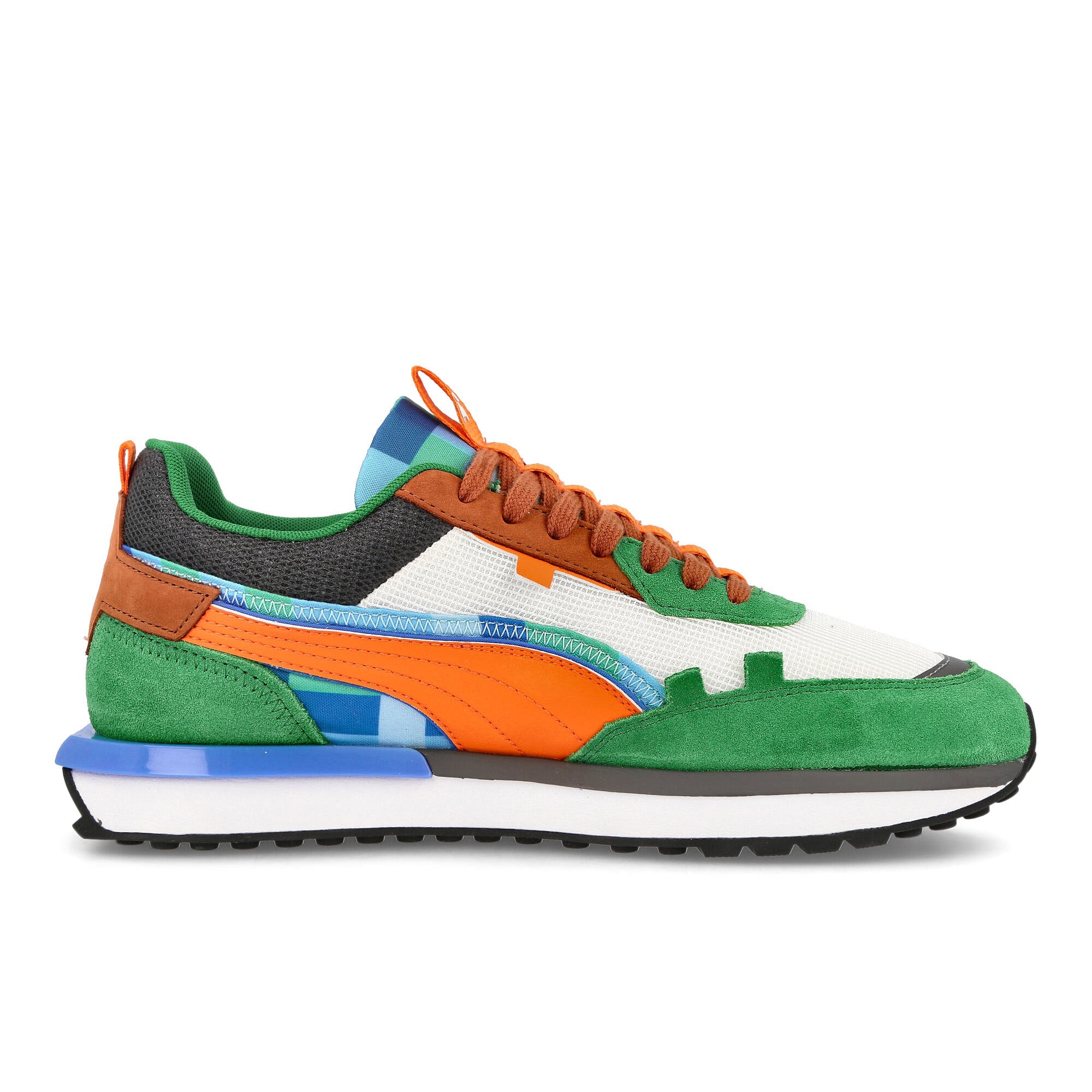 Puma Minecraft x Puma City Rider Amazon Green - Vibrant Orange Sneakers Silhouette | Overkill