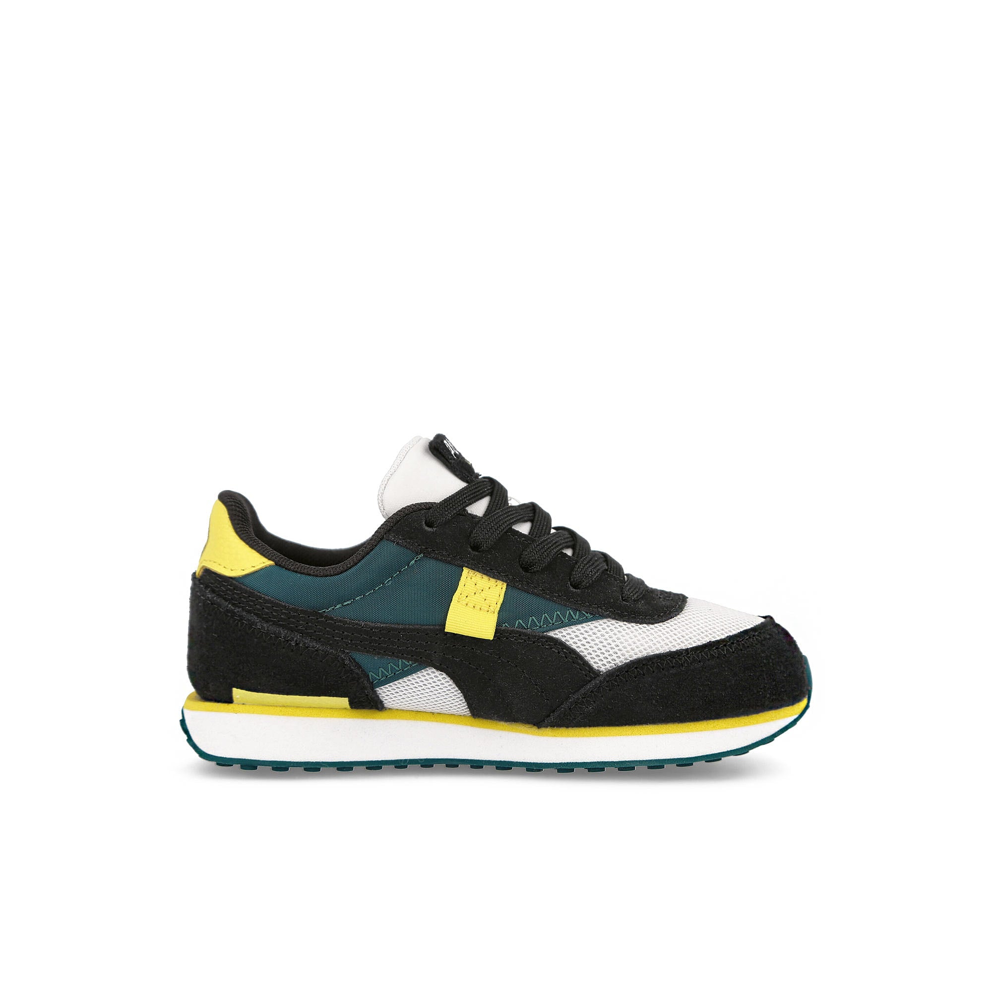 Puma Future Rider PS Puma Black - Puma White - Yellow Low Top Sneakers Silhouette | Overkill