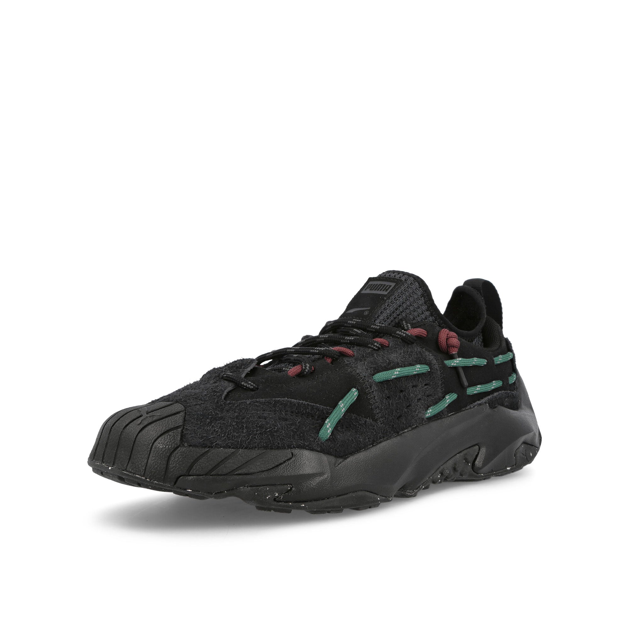 Puma Plexus Puma Black - Varsity Green Low Top Sneakers Close Up | Overkill