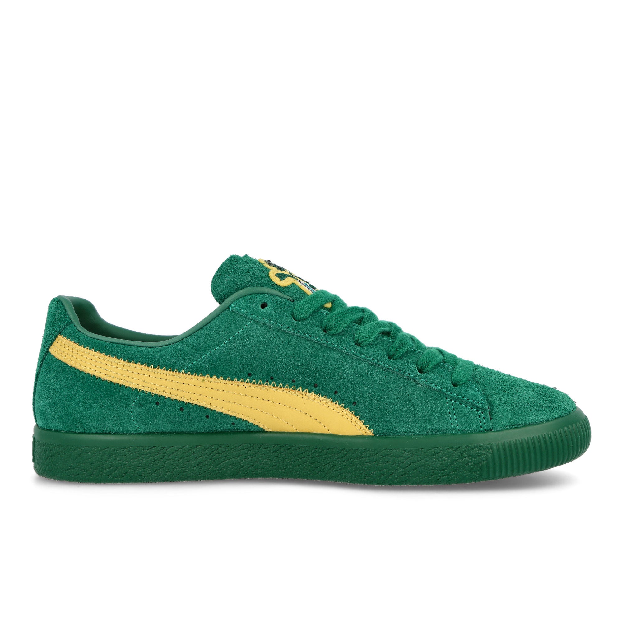 Puma Clyde Super PUMA Evergreen-Sun Ray Yellow Low Top Sneakers Silhouette | Overkill