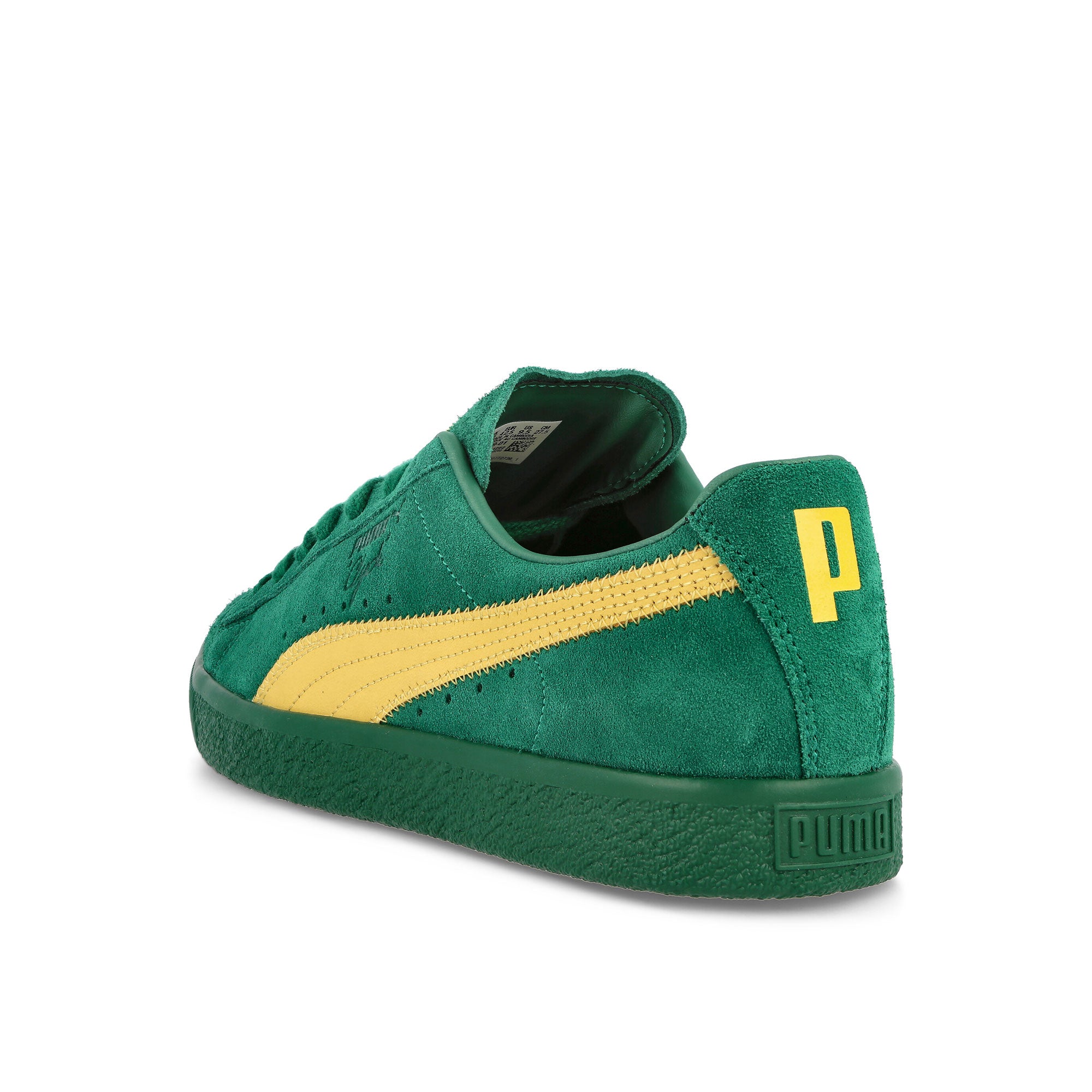 Puma Clyde Super PUMA Evergreen-Sun Ray Yellow Low Top Sneakers Material | Overkill
