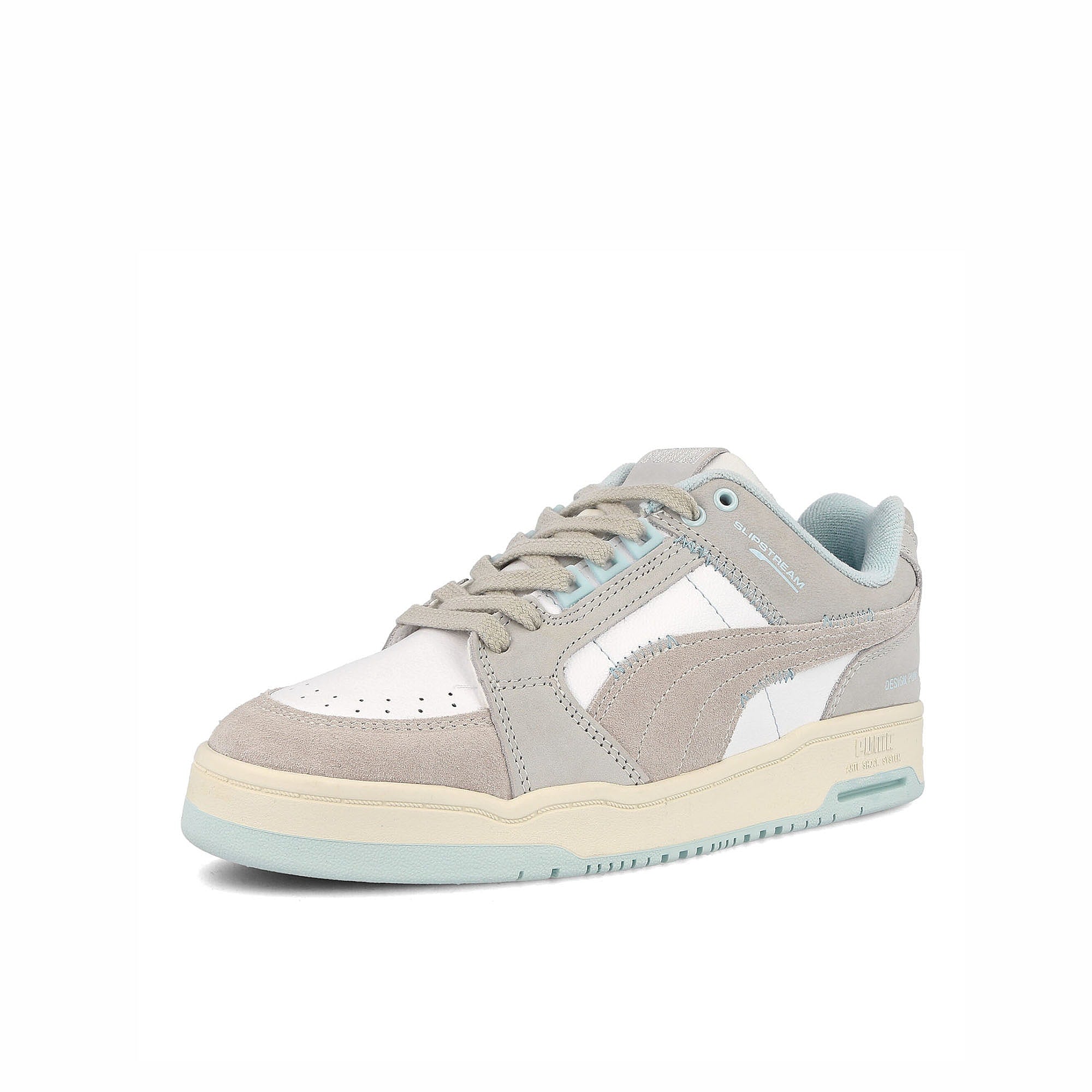 Puma wmns slipstream lo stitched up Puma White - Marshmallow Sneakers Close Up | Overkill