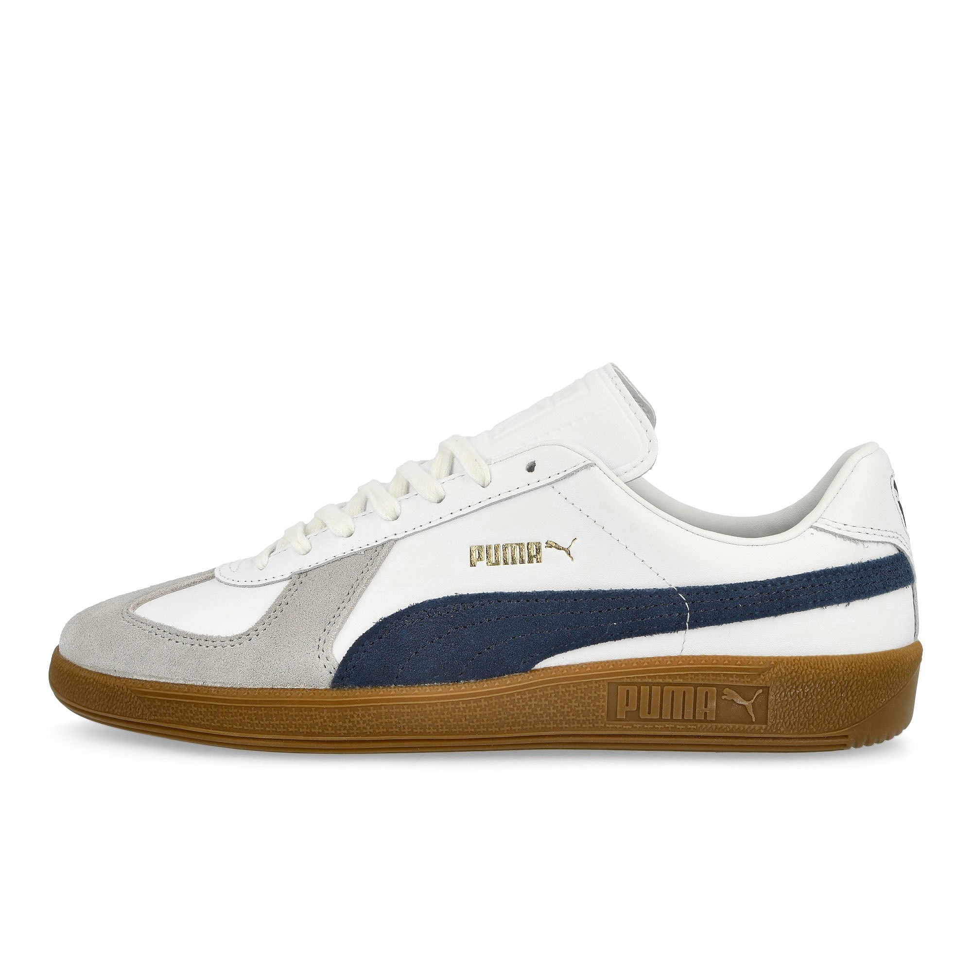 Puma Army Trainer Puma White - Club Navy - Gum Low Top Sneakers 386607 19 | Overkill