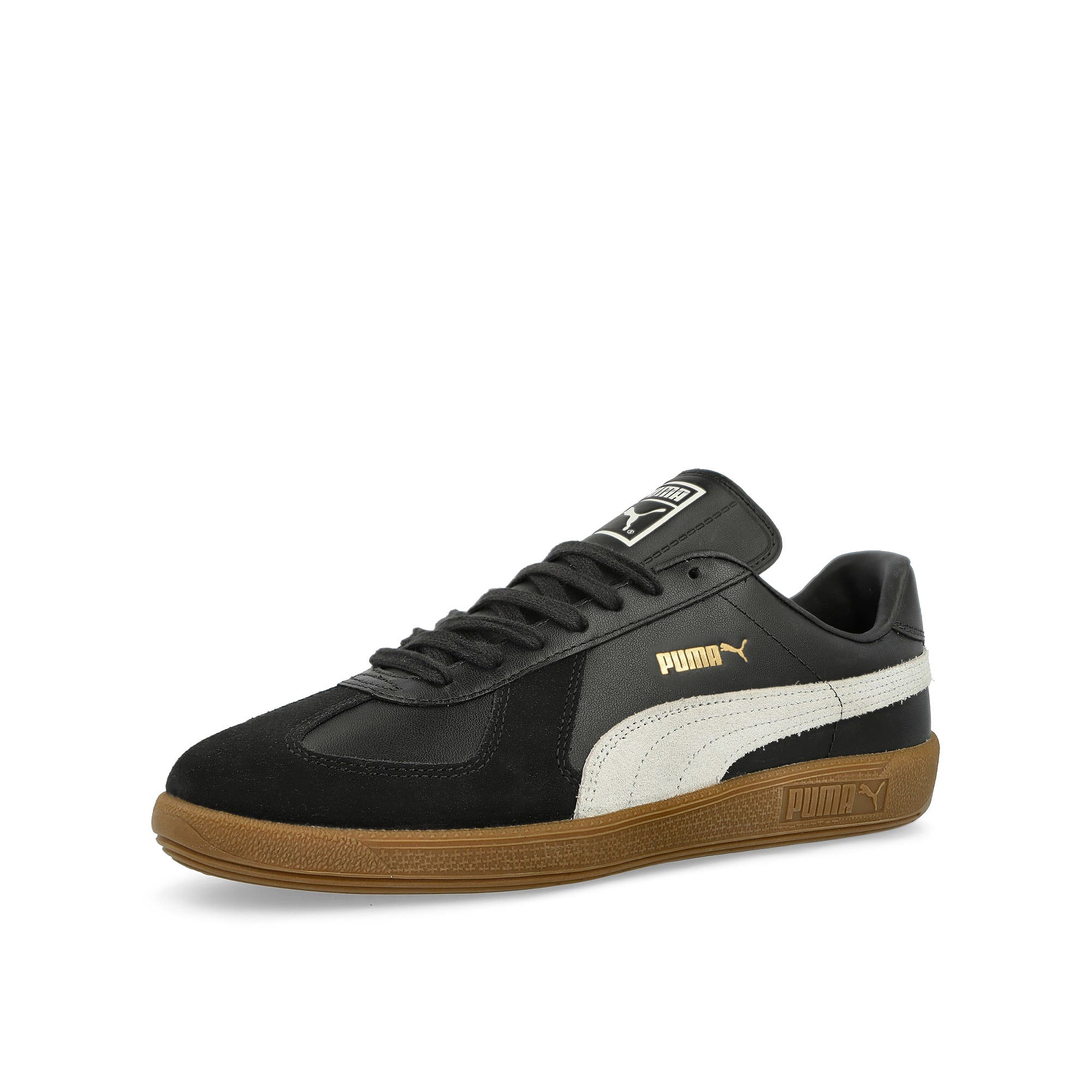 Puma Army Trainer Puma Black - Puma White - Gum Low Top Sneakers Close Up | Overkill