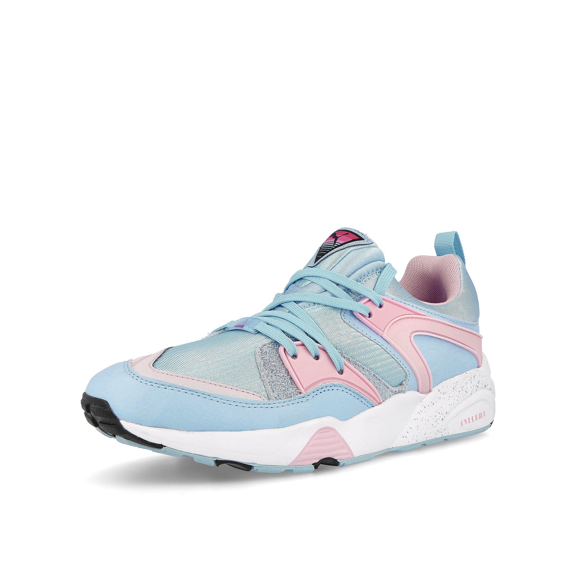 Puma Blaze of Glory Crystal Blue - Pink Lady - White Low Top Sneakers Close Up | Overkill
