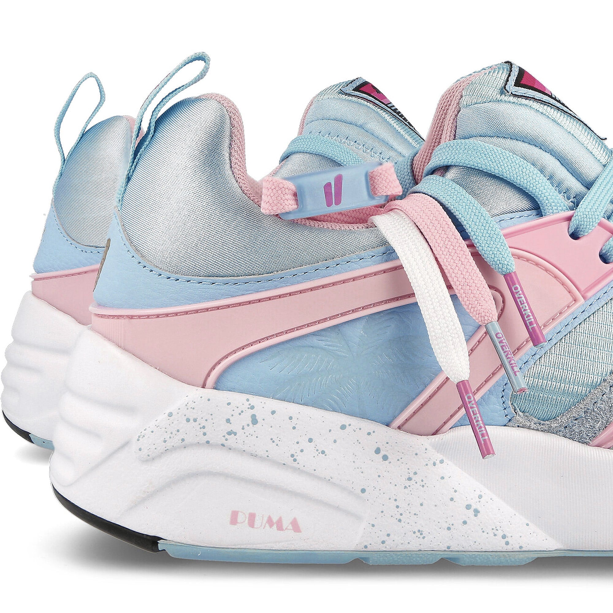 Puma Blaze of Glory Crystal Blue - Pink Lady - White Low Top Sneakers Detailfoto | Overkill