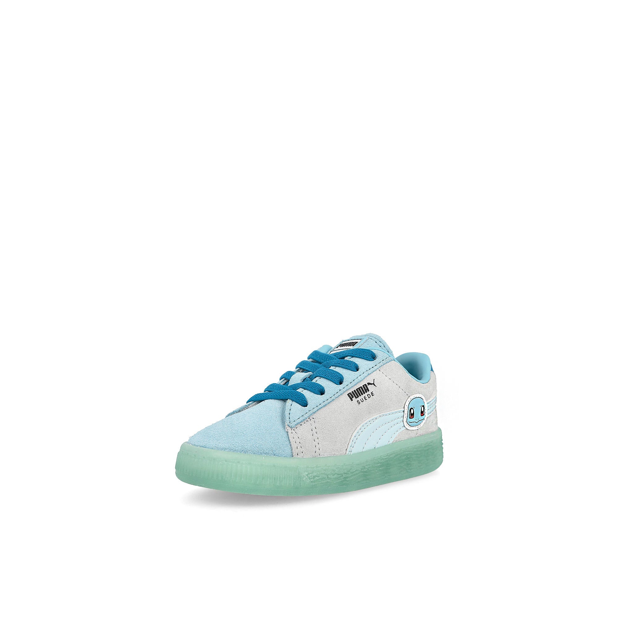 Puma Suede Classics Squirtle AC Infants Petit Four - Nitro Blue Low Top Sneakers Close Up | Overkill