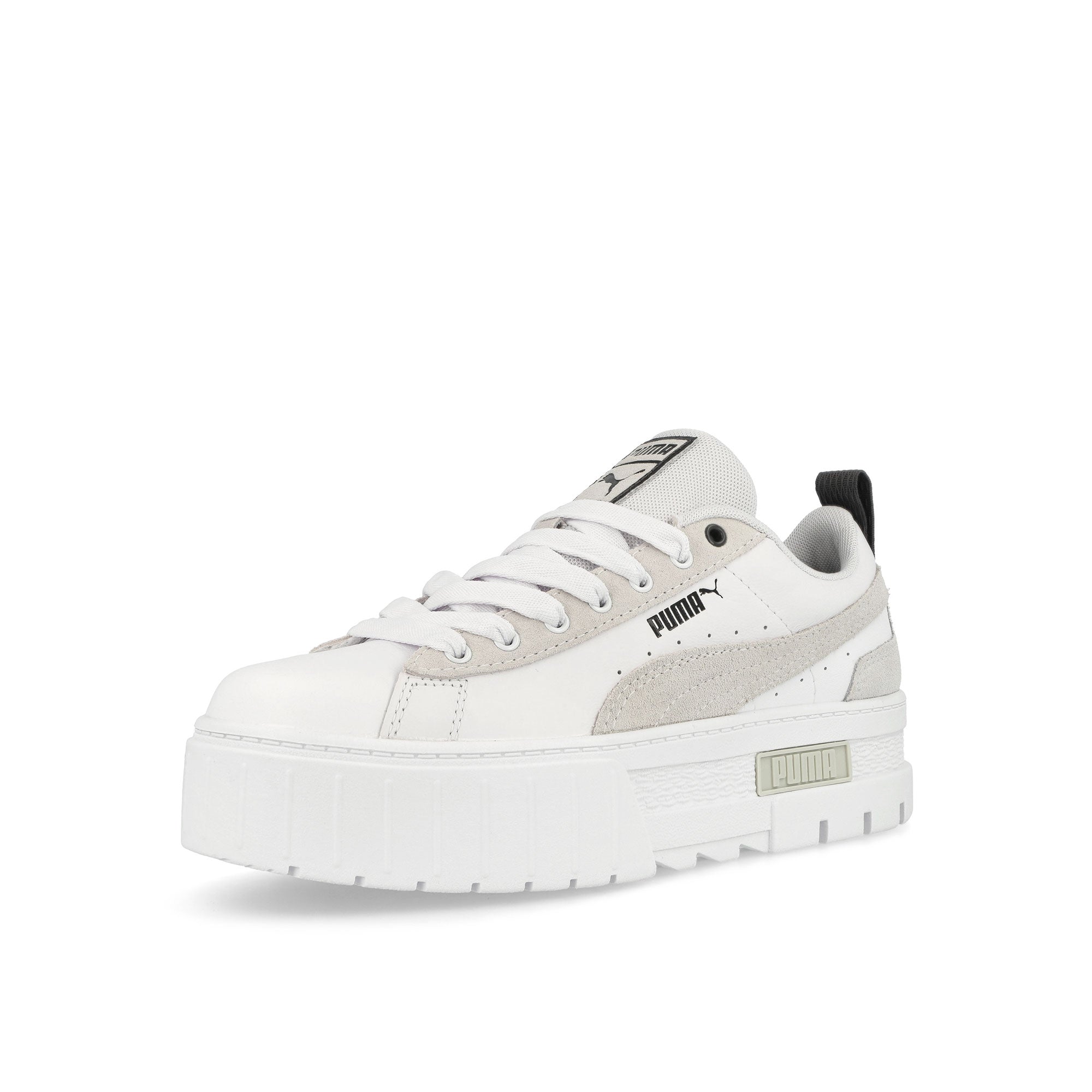 Puma Mayze Mix Wns Puma White - Puma White Low Top Sneakers Close Up | Overkill